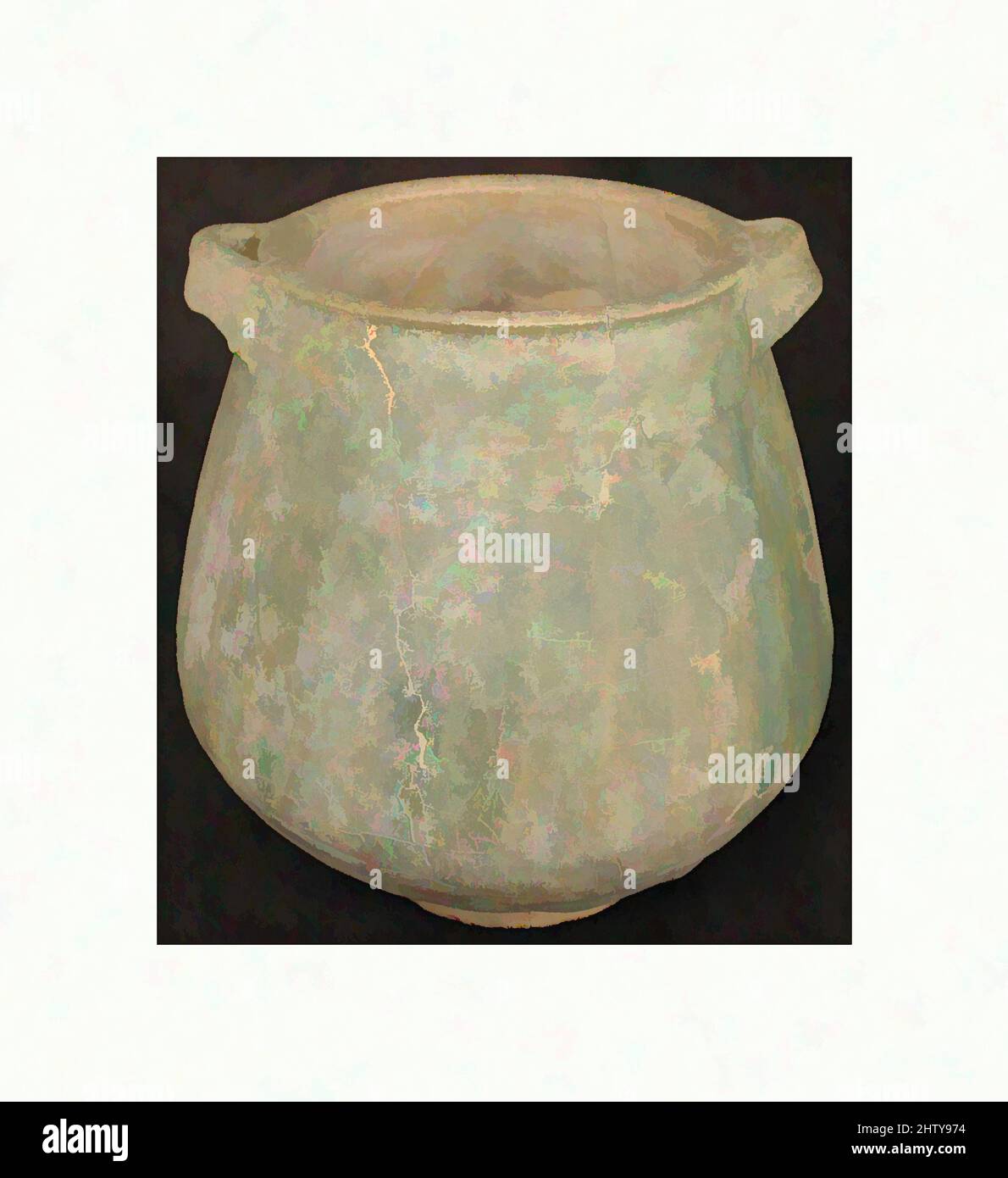 Art inspiré par le pot, 11th–12th siècle, excavé en Iran, Nishapur, faïence; Corps gris gris gris greneté, glaçure turquoise, H. 6 3/16 po. (15,7 cm), céramique, oeuvres classiques modernisées par Artotop avec une touche de modernité. Formes, couleur et valeur, impact visuel accrocheur sur l'art émotions par la liberté d'œuvres d'art d'une manière contemporaine. Un message intemporel qui cherche une nouvelle direction créative. Artistes qui se tournent vers le support numérique et créent le NFT Artotop Banque D'Images