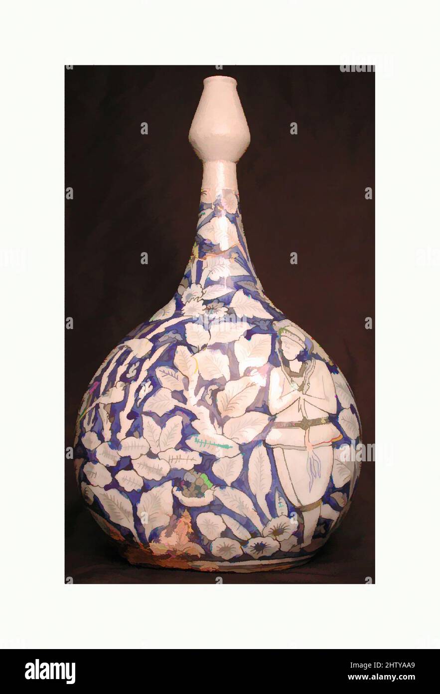 Art inspiré par la bouteille, 17th siècle, attribué à l'Iran, probablement Mashhad, faïence; Émaillée, H. 11 1/2 po. (29,2 cm), céramique, oeuvres classiques modernisées par Artotop avec une touche de modernité. Formes, couleur et valeur, impact visuel accrocheur sur l'art émotions par la liberté d'œuvres d'art d'une manière contemporaine. Un message intemporel qui cherche une nouvelle direction créative. Artistes qui se tournent vers le support numérique et créent le NFT Artotop Banque D'Images