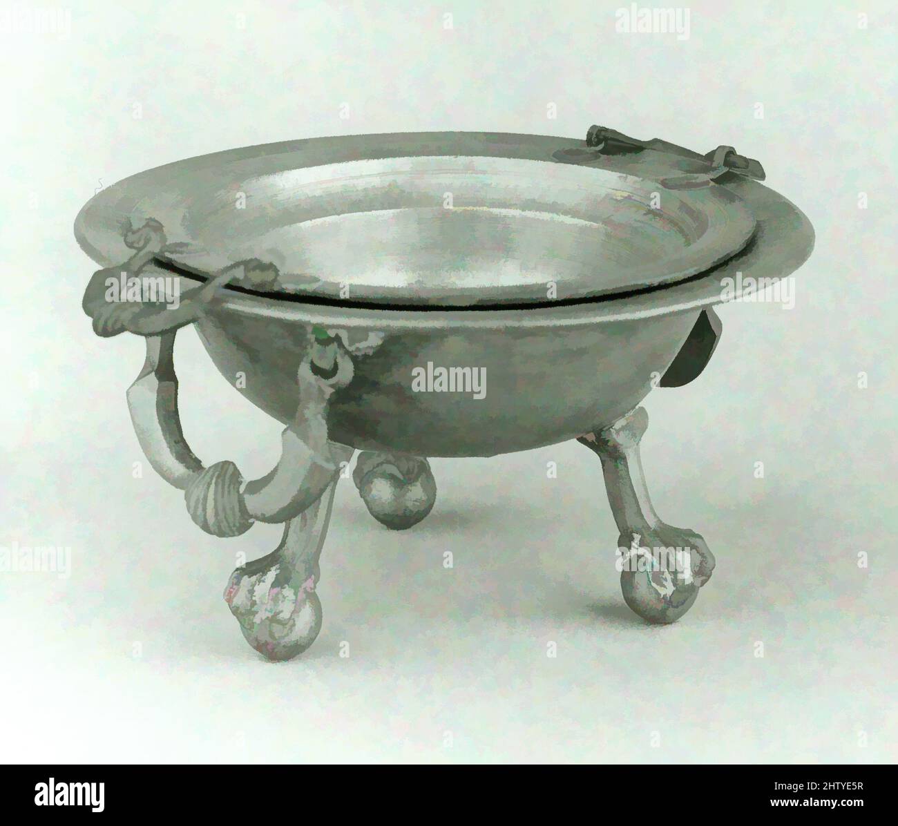 Art inspiré par Brazier, 18th Century, néerlandais ou espagnol, Brass, H. 2 7/8 po. (7,3 cm.), Metalwork, oeuvres classiques modernisées par Artotop avec une touche de modernité. Formes, couleur et valeur, impact visuel accrocheur sur l'art émotions par la liberté d'œuvres d'art d'une manière contemporaine. Un message intemporel qui cherche une nouvelle direction créative. Artistes qui se tournent vers le support numérique et créent le NFT Artotop Banque D'Images