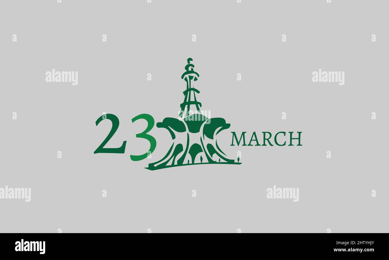 Logo de la Journée du Pakistan 23rd mars Illustration de Vecteur
