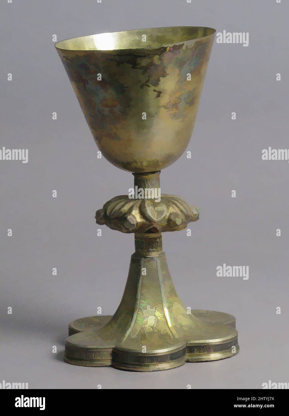 Art inspiré par Chalice, 15th siècle, allemand, doré argenté, total: 8 7/16 x 5 1/16 po. (21,5 x 12,9 cm), Metalwork-Silver, œuvres classiques modernisées par Artotop avec une touche de modernité. Formes, couleur et valeur, impact visuel accrocheur sur l'art émotions par la liberté d'œuvres d'art d'une manière contemporaine. Un message intemporel qui cherche une nouvelle direction créative. Artistes qui se tournent vers le support numérique et créent le NFT Artotop Banque D'Images