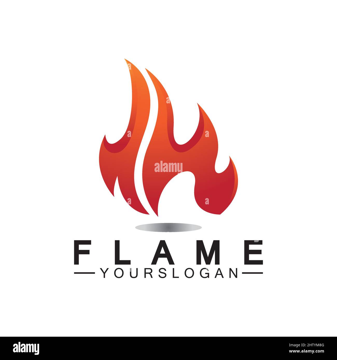 Feu flamme modèle vecteur conception de logo Illustration de Vecteur