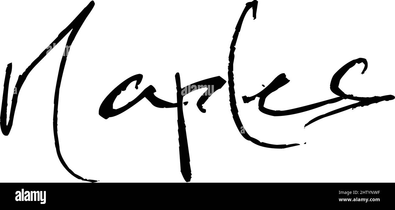 Illustration du signe de texte Naples sur fond blanc Illustration de Vecteur