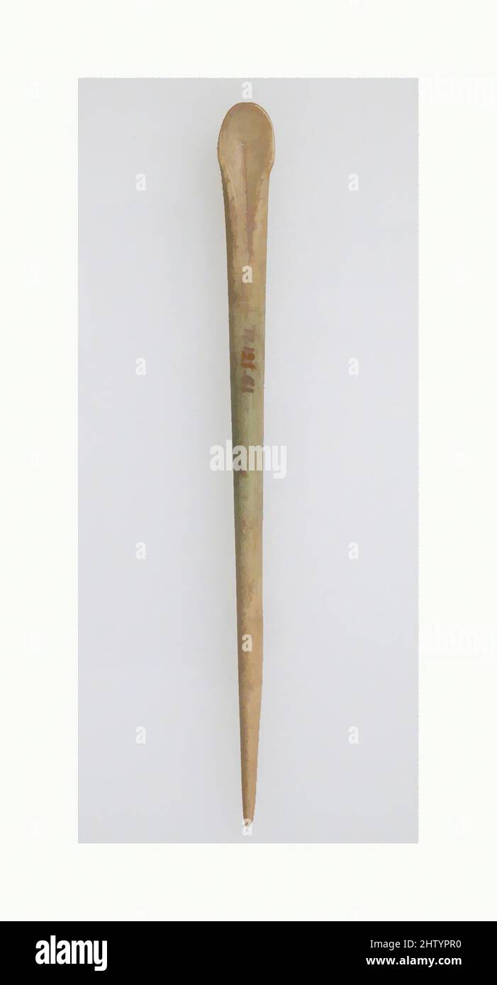 Art inspiré par l'outil de toilette en forme de pin, 200–500, fabriqué en Gaule, Nord de la France, romain, Ivoire, total : 4 5/16 x 5/16 x 3/16 po. (11 x 0,8 x 0,5 cm), ivoires, oeuvres classiques modernisées par Artotop avec une touche de modernité. Formes, couleur et valeur, impact visuel accrocheur sur l'art émotions par la liberté d'œuvres d'art d'une manière contemporaine. Un message intemporel qui cherche une nouvelle direction créative. Artistes qui se tournent vers le support numérique et créent le NFT Artotop Banque D'Images