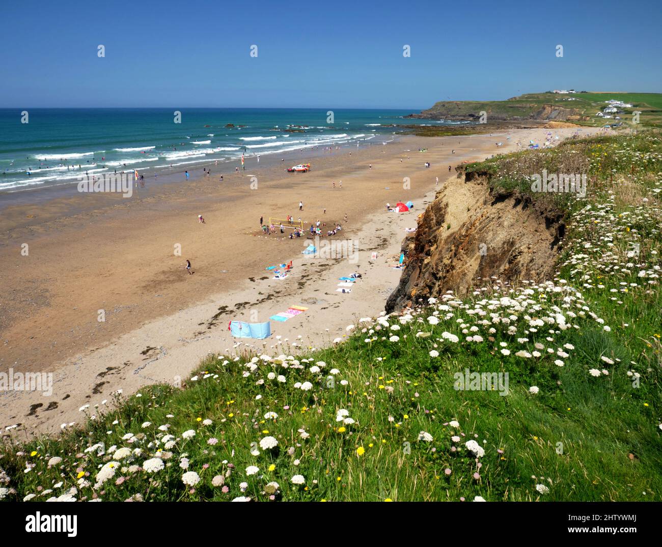 Widemouth Bay, Bude, Cornwall. Banque D'Images