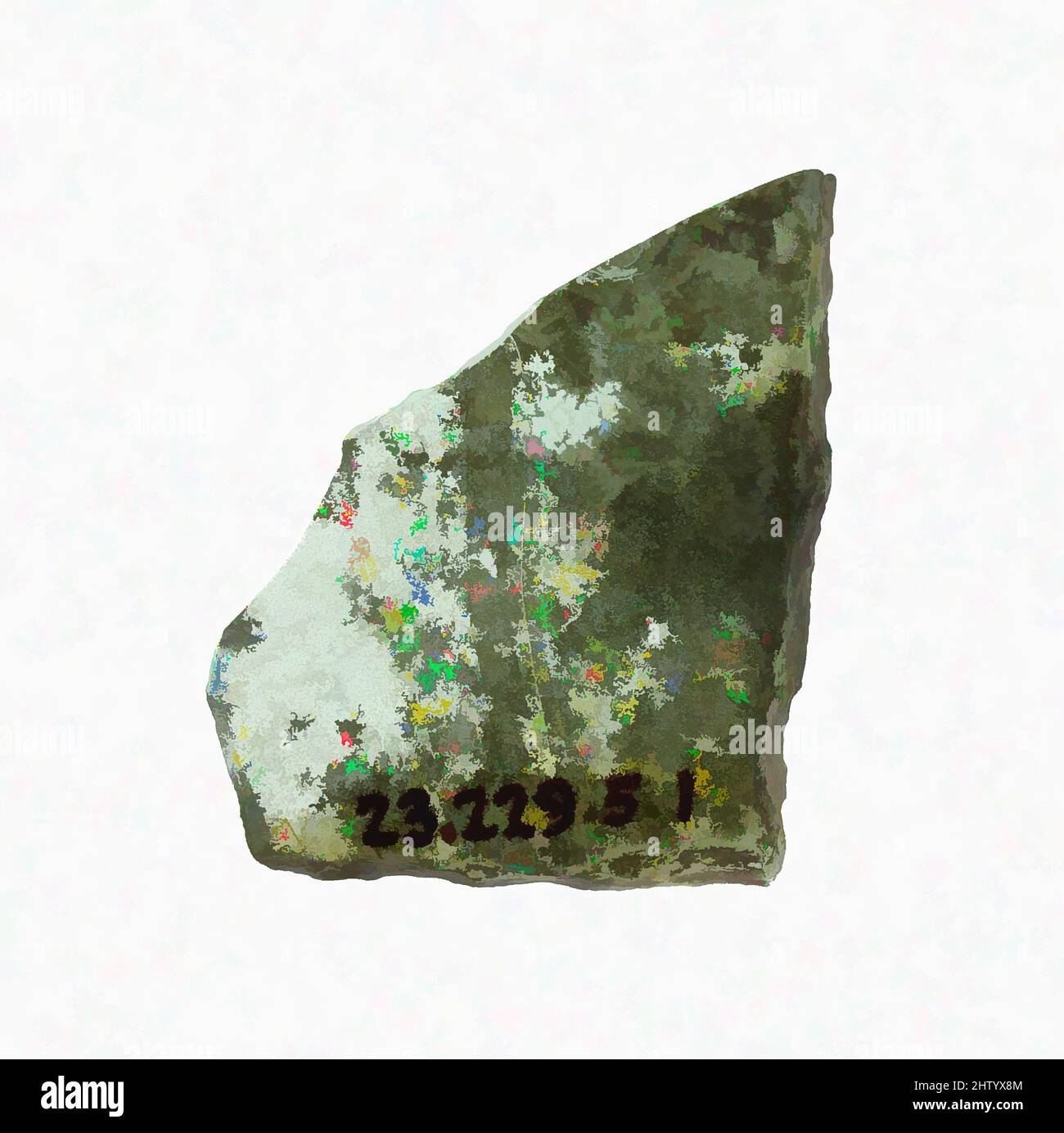 Art inspiré par Glass fragment, 11th Century, français, verre incolore, total: 1 3/16 x 1 po. (3 x 2,5 cm), vitraux, oeuvres classiques modernisées par Artotop avec une touche de modernité. Formes, couleur et valeur, impact visuel accrocheur sur l'art émotions par la liberté d'œuvres d'art d'une manière contemporaine. Un message intemporel qui cherche une nouvelle direction créative. Artistes qui se tournent vers le support numérique et créent le NFT Artotop Banque D'Images