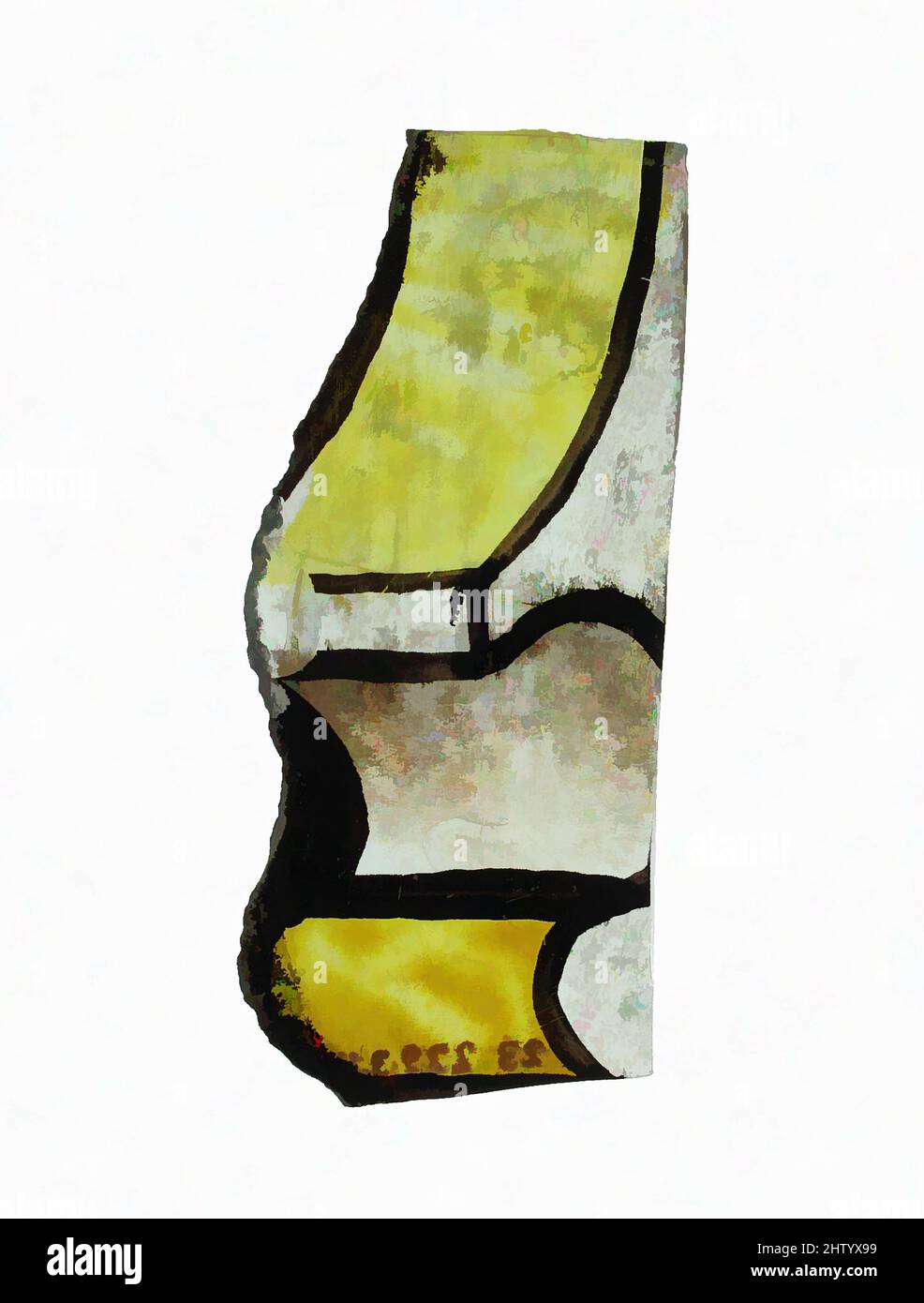 Art inspiré par Glass fragment, 16th Century, français (?), verre incolore, total: 2 9/16 x 1 po. (6,5 x 2,5 cm), vitraux, oeuvres classiques modernisées par Artotop avec une touche de modernité. Formes, couleur et valeur, impact visuel accrocheur sur l'art émotions par la liberté d'œuvres d'art d'une manière contemporaine. Un message intemporel qui cherche une nouvelle direction créative. Artistes qui se tournent vers le support numérique et créent le NFT Artotop Banque D'Images