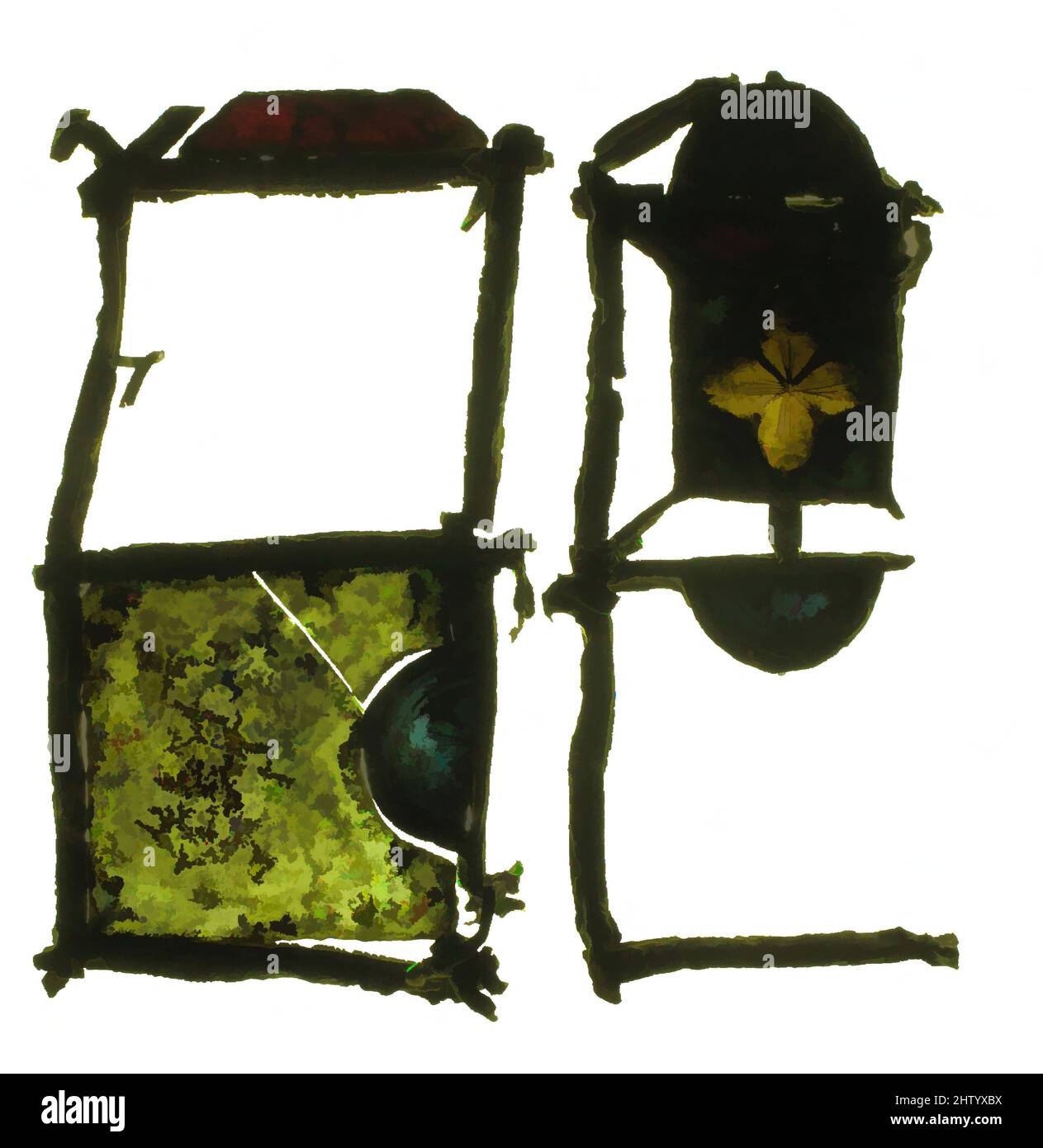 Art inspiré par Glass fragment, 14th siècle, français, pot métal verre, les fils sont trop fragiles pour être mesurés., vitraux, oeuvres classiques modernisées par Artotop avec un peu de modernité. Formes, couleur et valeur, impact visuel accrocheur sur l'art émotions par la liberté d'œuvres d'art d'une manière contemporaine. Un message intemporel qui cherche une nouvelle direction créative. Artistes qui se tournent vers le support numérique et créent le NFT Artotop Banque D'Images