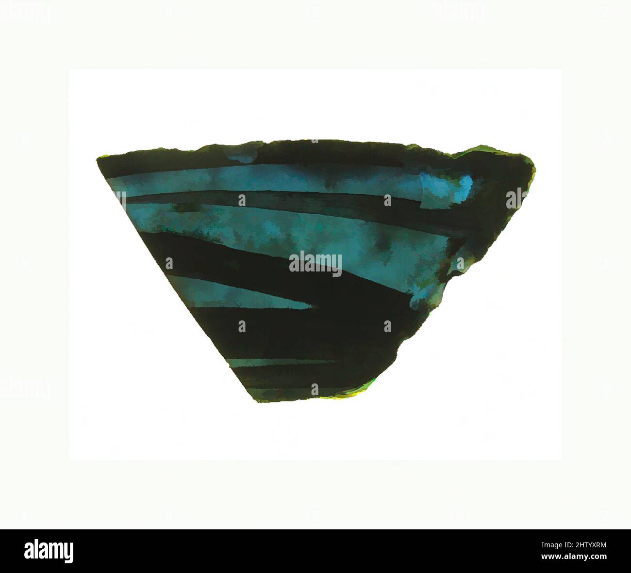 Art inspiré par Glass fragment, 13th–14th Century, européen, Pot Metal Glass, total: 1 1/2 x 3/4 po. (4 x 2 cm), vitraux, oeuvres classiques modernisées par Artotop avec une touche de modernité. Formes, couleur et valeur, impact visuel accrocheur sur l'art émotions par la liberté d'œuvres d'art d'une manière contemporaine. Un message intemporel qui cherche une nouvelle direction créative. Artistes qui se tournent vers le support numérique et créent le NFT Artotop Banque D'Images