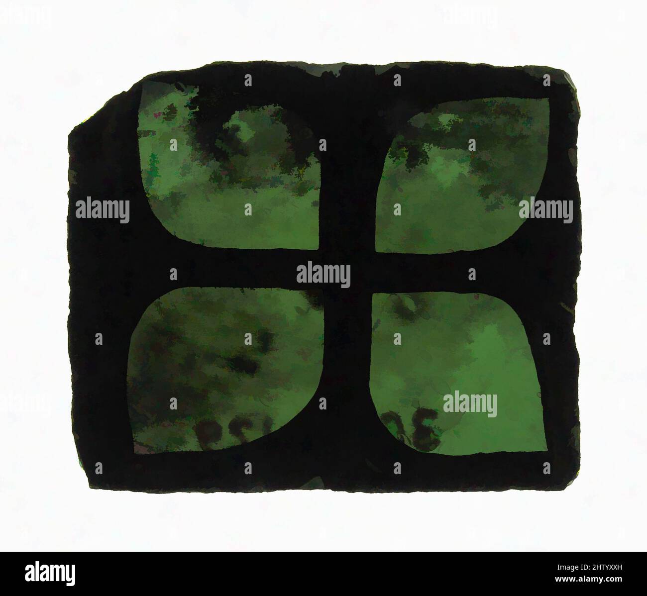 Art inspiré par Glass fragment, 13th–15th Century, européen, Pot Metal Glass, total: 1 x 1 po. (2,5 x 2,5 cm), vitraux, oeuvres classiques modernisées par Artotop avec une touche de modernité. Formes, couleur et valeur, impact visuel accrocheur sur l'art émotions par la liberté d'œuvres d'art d'une manière contemporaine. Un message intemporel qui cherche une nouvelle direction créative. Artistes qui se tournent vers le support numérique et créent le NFT Artotop Banque D'Images