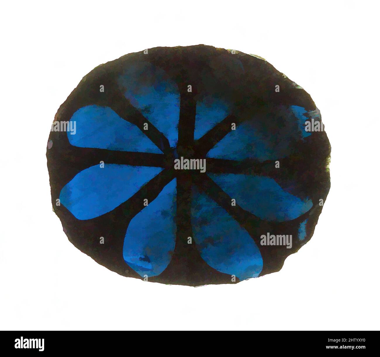 Art inspiré par Glass fragment, 13th–14th Century, européen, Pot Metal Glass, diamètre : 1 1/2 po. (4 cm), vitraux, oeuvres classiques modernisées par Artotop avec une touche de modernité. Formes, couleur et valeur, impact visuel accrocheur sur l'art émotions par la liberté d'œuvres d'art d'une manière contemporaine. Un message intemporel qui cherche une nouvelle direction créative. Artistes qui se tournent vers le support numérique et créent le NFT Artotop Banque D'Images