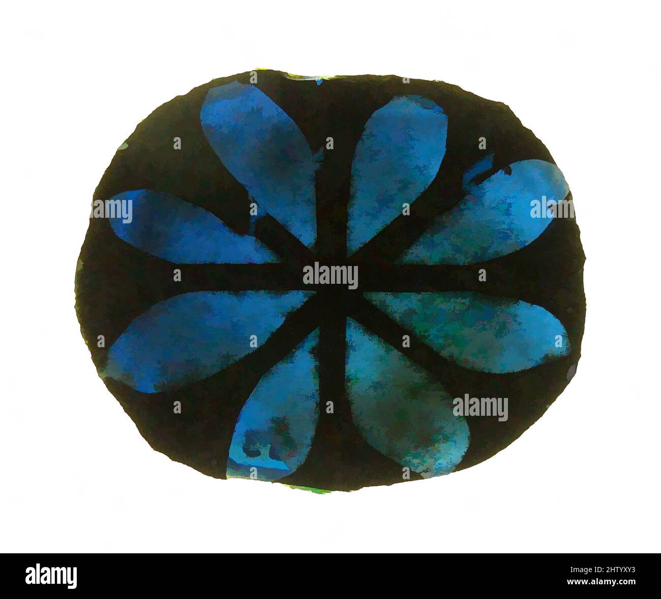 Art inspiré par Glass fragment, 13th–14th Century, européen, Pot Metal Glass, diamètre : 1 1/4 po. (3 cm), vitraux, oeuvres classiques modernisées par Artotop avec une touche de modernité. Formes, couleur et valeur, impact visuel accrocheur sur l'art émotions par la liberté d'œuvres d'art d'une manière contemporaine. Un message intemporel qui cherche une nouvelle direction créative. Artistes qui se tournent vers le support numérique et créent le NFT Artotop Banque D'Images