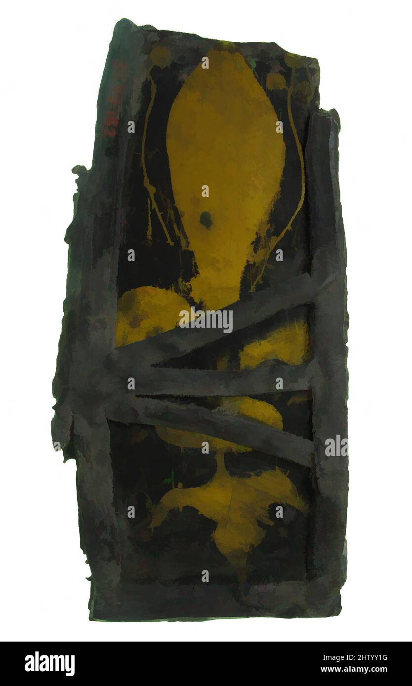 Art inspiré par Glass fragment, 14th Century, européen, Pot Metal Glass, total: 4 x 1 7/8 po. (10 x 2,5 cm), vitraux, oeuvres classiques modernisées par Artotop avec une touche de modernité. Formes, couleur et valeur, impact visuel accrocheur sur l'art émotions par la liberté d'œuvres d'art d'une manière contemporaine. Un message intemporel qui cherche une nouvelle direction créative. Artistes qui se tournent vers le support numérique et créent le NFT Artotop Banque D'Images