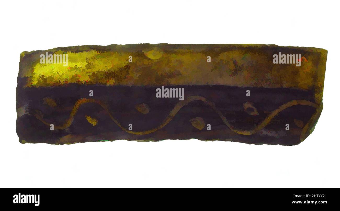 Art inspiré par Glass fragment, 14th Century, européen, Pot Metal Glass, total: 2 3/4 x 7/8 po. (7 x 2 cm), vitraux, oeuvres classiques modernisées par Artotop avec une touche de modernité. Formes, couleur et valeur, impact visuel accrocheur sur l'art émotions par la liberté d'œuvres d'art d'une manière contemporaine. Un message intemporel qui cherche une nouvelle direction créative. Artistes qui se tournent vers le support numérique et créent le NFT Artotop Banque D'Images