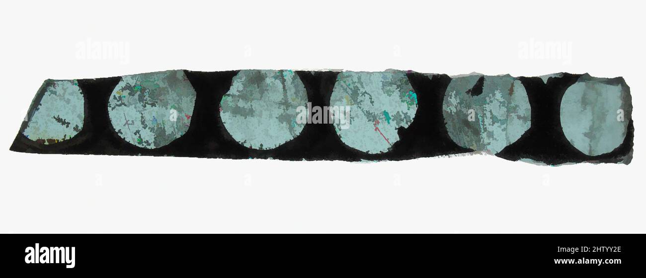 Art inspiré par Glass fragment, 15th–16th Century, européen, verre incolore, total : 4 x 5/8 po (10 x 1,5 cm), vitraux, oeuvres classiques modernisées par Artotop avec une touche de modernité. Formes, couleur et valeur, impact visuel accrocheur sur l'art émotions par la liberté d'œuvres d'art d'une manière contemporaine. Un message intemporel qui cherche une nouvelle direction créative. Artistes qui se tournent vers le support numérique et créent le NFT Artotop Banque D'Images