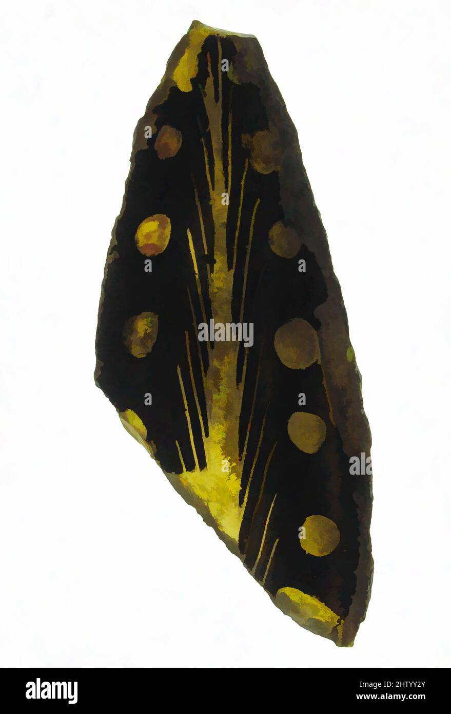 Art inspiré par Glass fragment, 15th Century, européen, Pot Metal Glass, total: 2 x 1 po. (5 x 2,5 cm), vitraux, oeuvres classiques modernisées par Artotop avec une touche de modernité. Formes, couleur et valeur, impact visuel accrocheur sur l'art émotions par la liberté d'œuvres d'art d'une manière contemporaine. Un message intemporel qui cherche une nouvelle direction créative. Artistes qui se tournent vers le support numérique et créent le NFT Artotop Banque D'Images