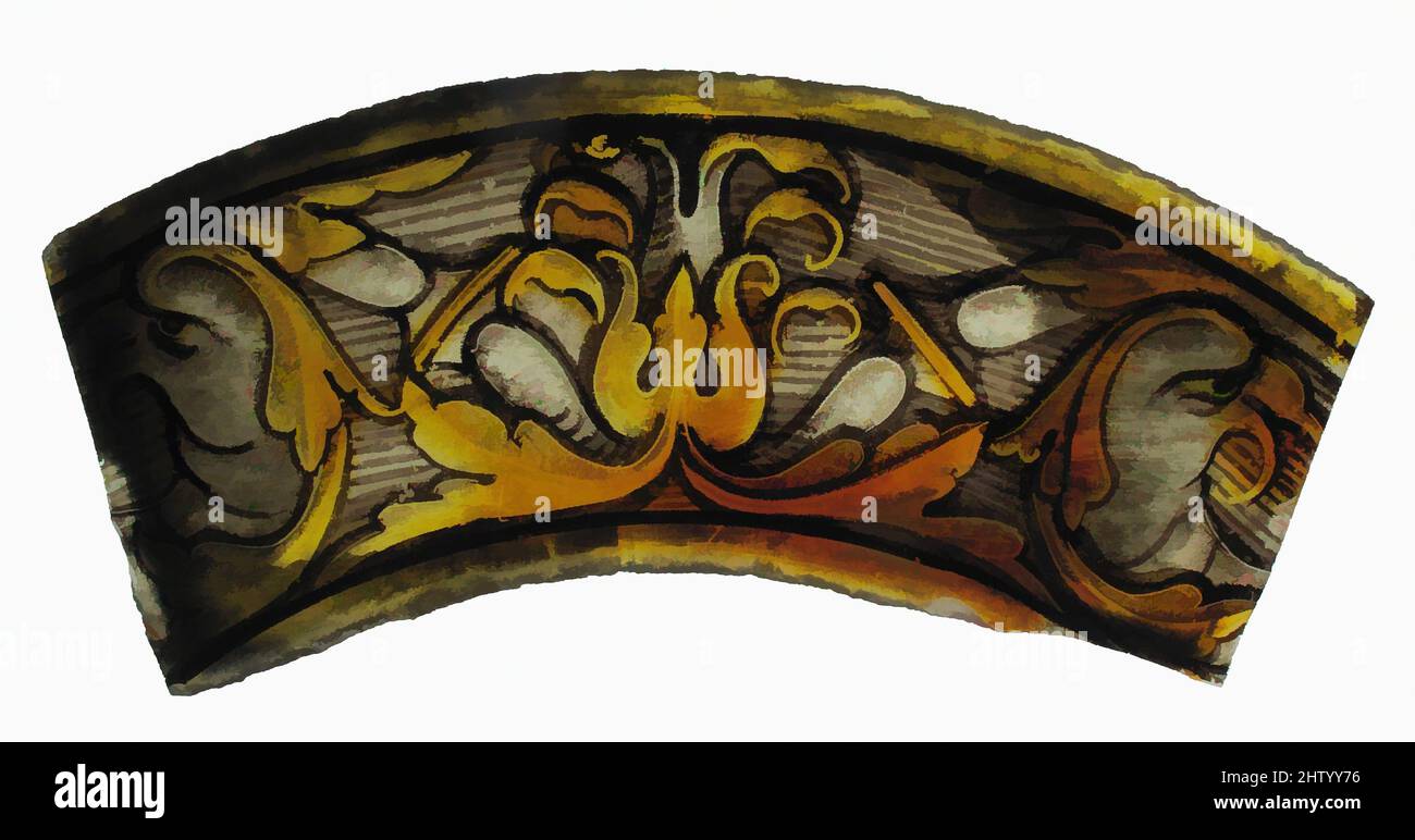 Art inspiré par Glass fragment, 16th Century, européen, verre incolore, total: 6 1/2 x 1 po. (16,5 x 2,5 cm), vitraux, oeuvres classiques modernisées par Artotop avec une touche de modernité. Formes, couleur et valeur, impact visuel accrocheur sur l'art émotions par la liberté d'œuvres d'art d'une manière contemporaine. Un message intemporel qui cherche une nouvelle direction créative. Artistes qui se tournent vers le support numérique et créent le NFT Artotop Banque D'Images