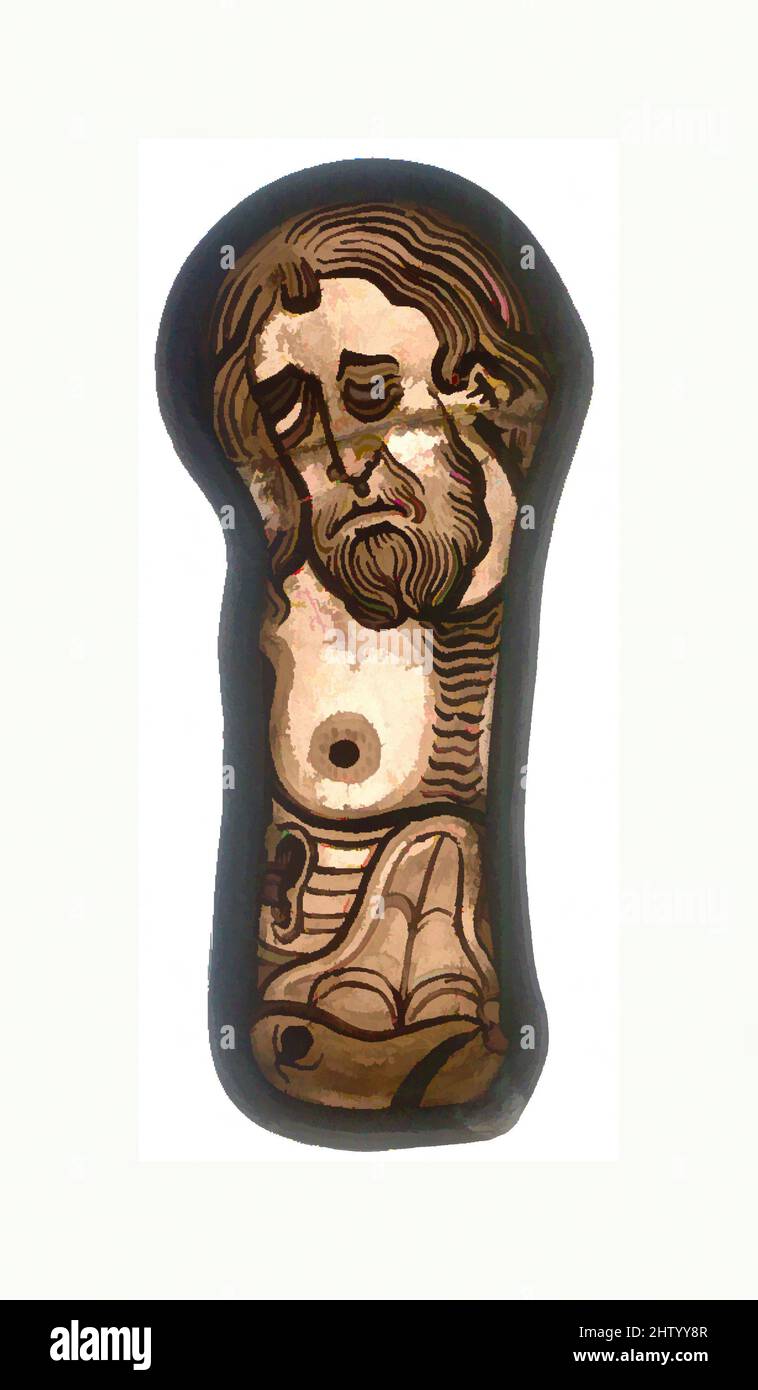 Art inspiré par le fragment de vitrail, 1200–1215, français, verre en pot-métal, peinture vitreuse, Total : 4 13/16 x 1 15/16 po (12,2 x 5 cm), vitraux, la cathédrale Saint-Étienne de Bourges conserve encore une série distinguée de vitraux dans ses chapelles. Ces fragments, œuvres classiques modernisées par Artotop avec une touche de modernité. Formes, couleur et valeur, impact visuel accrocheur sur l'art émotions par la liberté d'œuvres d'art d'une manière contemporaine. Un message intemporel qui cherche une nouvelle direction créative. Artistes qui se tournent vers le support numérique et créent le NFT Artotop Banque D'Images