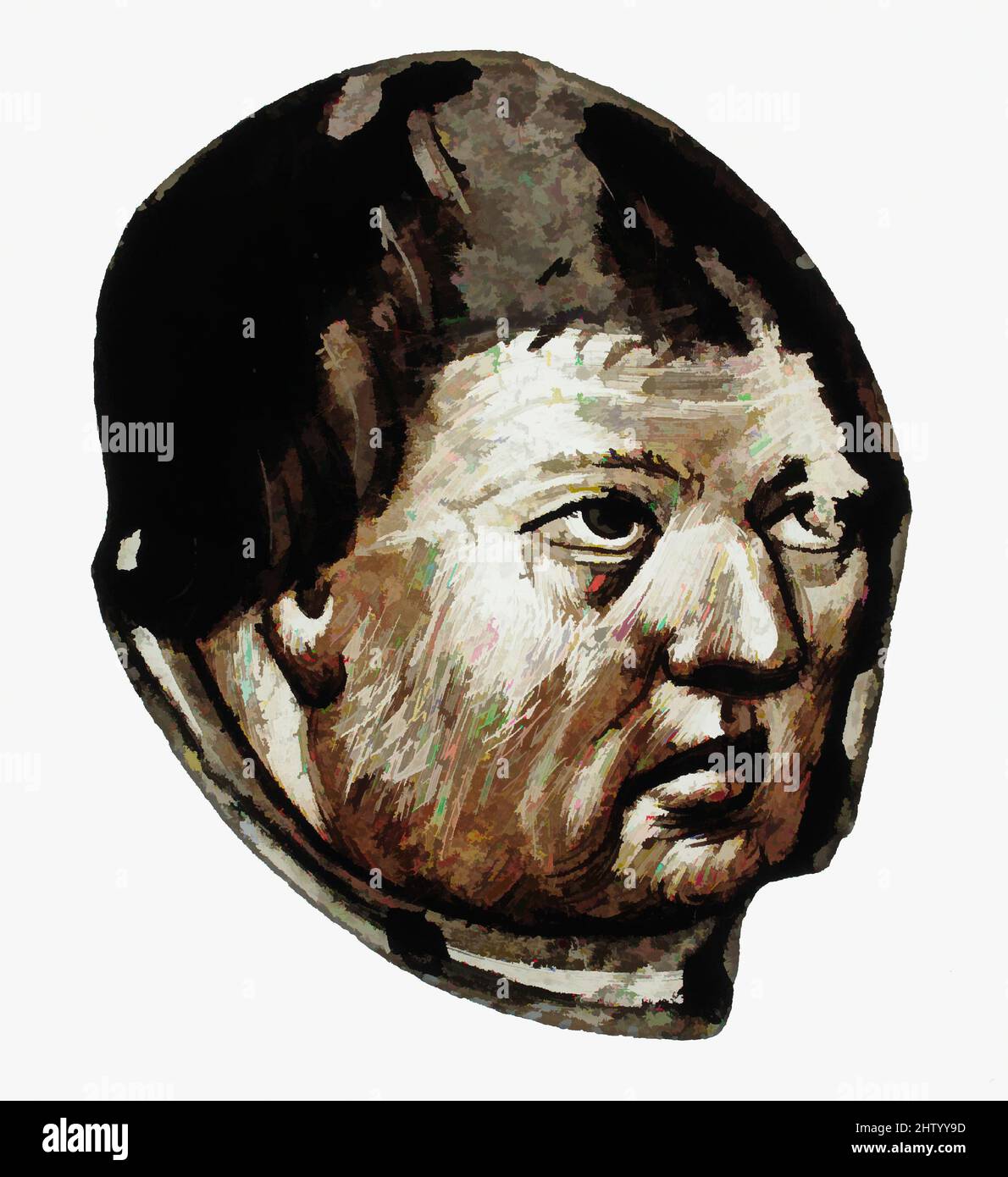 Art inspiré par Glass fragment, 15th–16th Century, européen, verre incolore, total : 5 x 4 po (12,7 x 10,2 cm), vitraux, oeuvres classiques modernisées par Artotop avec une touche de modernité. Formes, couleur et valeur, impact visuel accrocheur sur l'art émotions par la liberté d'œuvres d'art d'une manière contemporaine. Un message intemporel qui cherche une nouvelle direction créative. Artistes qui se tournent vers le support numérique et créent le NFT Artotop Banque D'Images