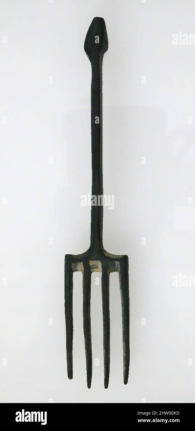 Art inspiré de Fork, 1st–4th Century, romain, alliage de cuivre, total : 4 3/4 x 13/16 x 3/8 po. (12,1 x 2,1 x 0,9 cm), Metalwork-Bronze, oeuvres classiques modernisées par Artotop avec une touche de modernité. Formes, couleur et valeur, impact visuel accrocheur sur l'art émotions par la liberté d'œuvres d'art d'une manière contemporaine. Un message intemporel qui cherche une nouvelle direction créative. Artistes qui se tournent vers le support numérique et créent le NFT Artotop Banque D'Images