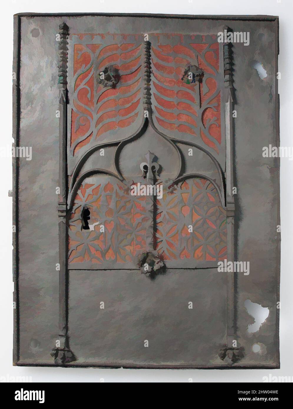 Art inspiré par Tabernacle Door, 15th–16th Century, européen, fer, total: 17 3/4 x 12 7/8 po. (45,1 x 32,7 cm), Metalwork-Iron, œuvres classiques modernisées par Artotop avec une touche de modernité. Formes, couleur et valeur, impact visuel accrocheur sur l'art émotions par la liberté d'œuvres d'art d'une manière contemporaine. Un message intemporel qui cherche une nouvelle direction créative. Artistes qui se tournent vers le support numérique et créent le NFT Artotop Banque D'Images