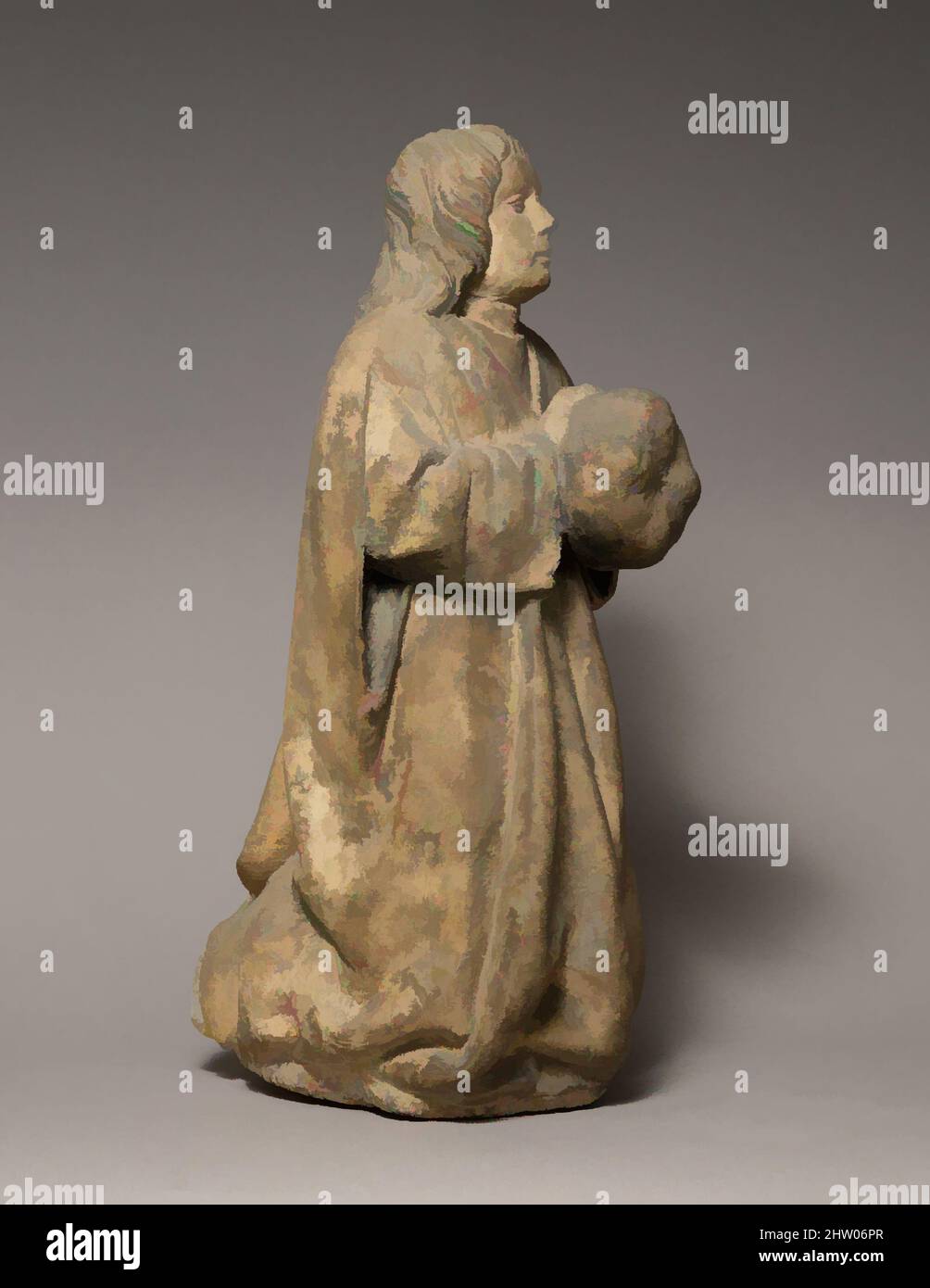 Art inspiré par donneur à genoux, fin du 15th siècle, français, Pierre, total: 18 po. (45,7 cm), Sculpture-Pierre, oeuvres classiques modernisées par Artotop avec une touche de modernité. Formes, couleur et valeur, impact visuel accrocheur sur l'art émotions par la liberté d'œuvres d'art d'une manière contemporaine. Un message intemporel qui cherche une nouvelle direction créative. Artistes qui se tournent vers le support numérique et créent le NFT Artotop Banque D'Images