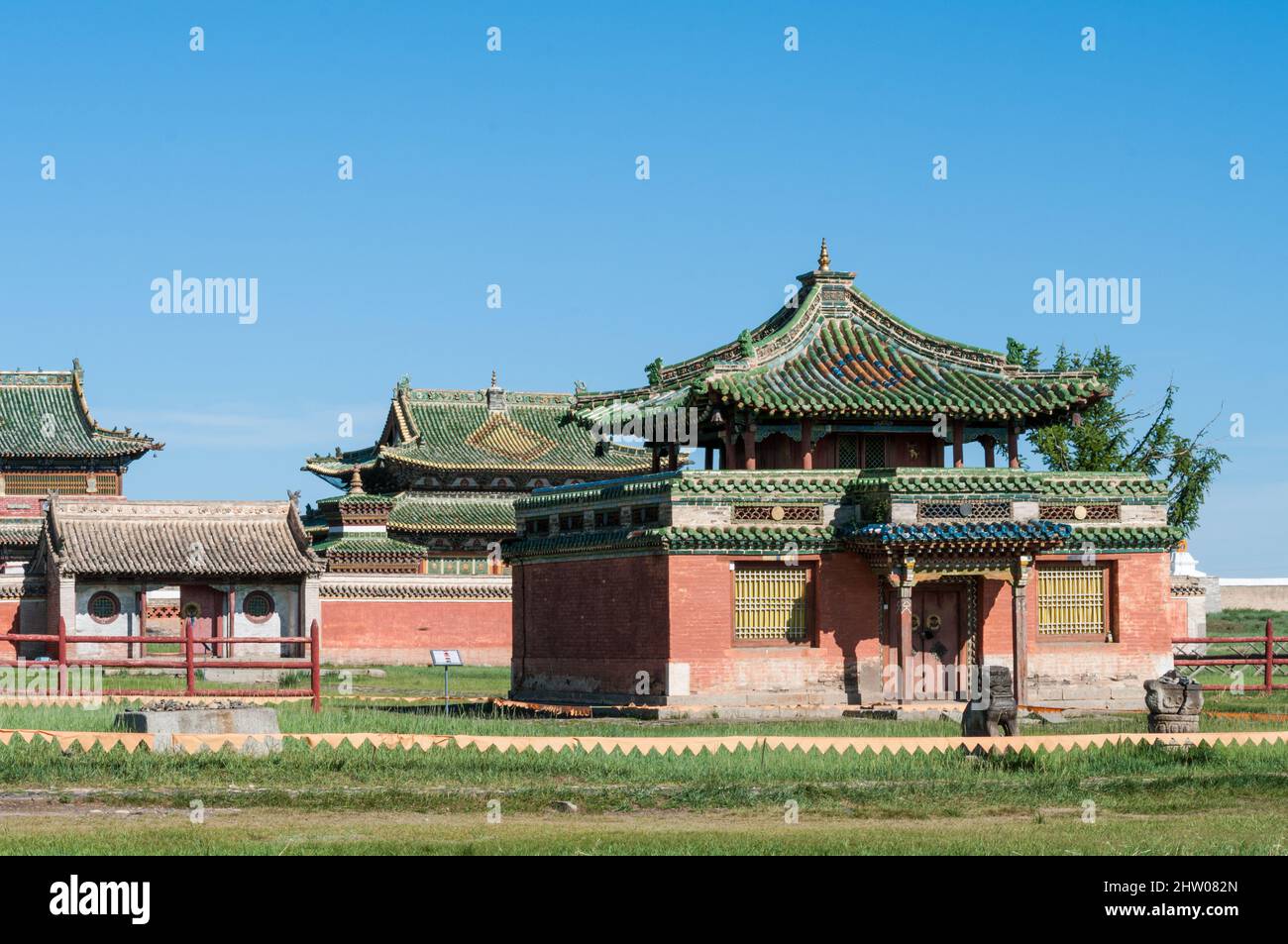 Monastère d'Erdene Zuu, Karakorum, ovorkhangai, vallée d'orkhon, Mongolie, Centrale Asie Banque D'Images