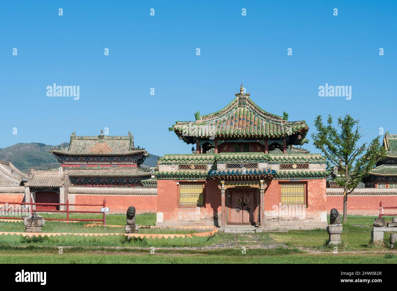 Monastère d'Erdene Zuu, Karakorum, ovorkhangai, vallée d'orkhon, Mongolie, Centrale Asie Banque D'Images