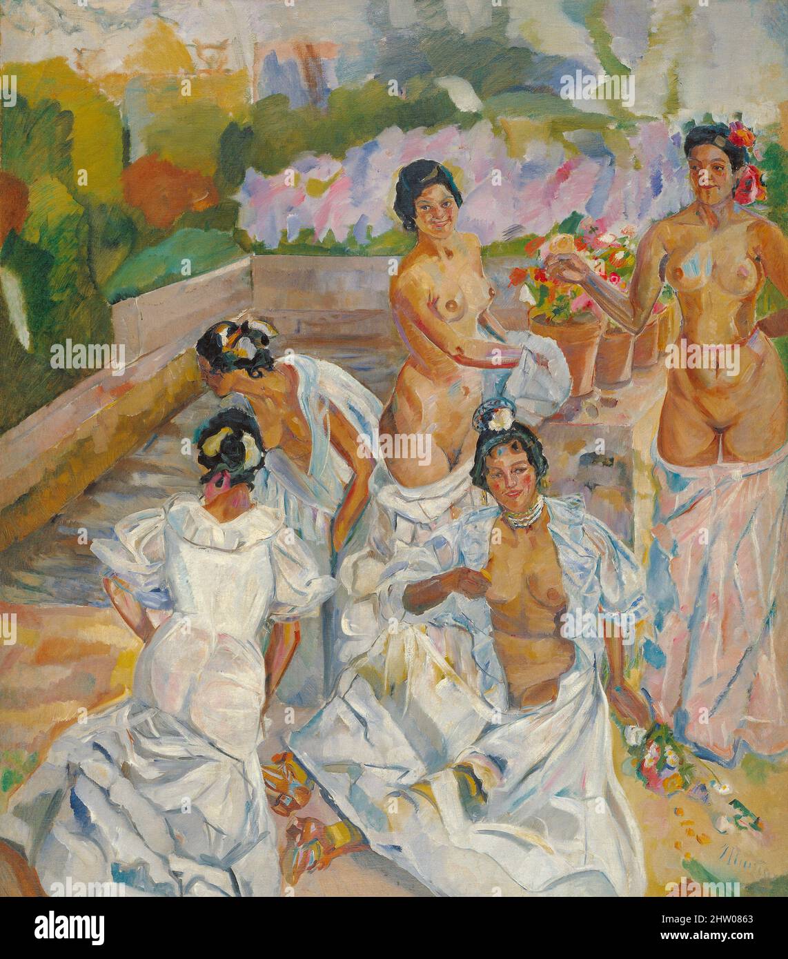 Francisco Iturrino - le bain - Séville - c1908 Banque D'Images