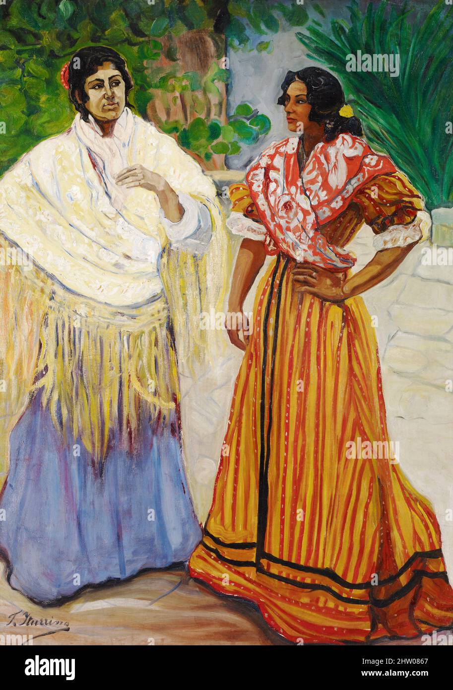 Francisco Iturrino - deux tziganes - 1901-1903 - robe tzigane d'époque Banque D'Images