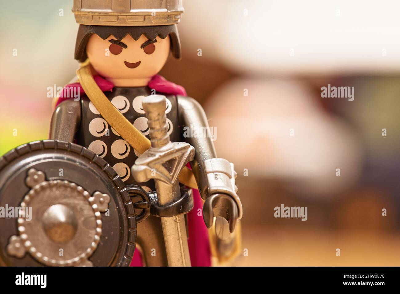 Bouclier Playmobil Chevalier - Accessoire Occasion - Pour Figurines Et Décors Médiévaux - Marque PLAYMOBIL