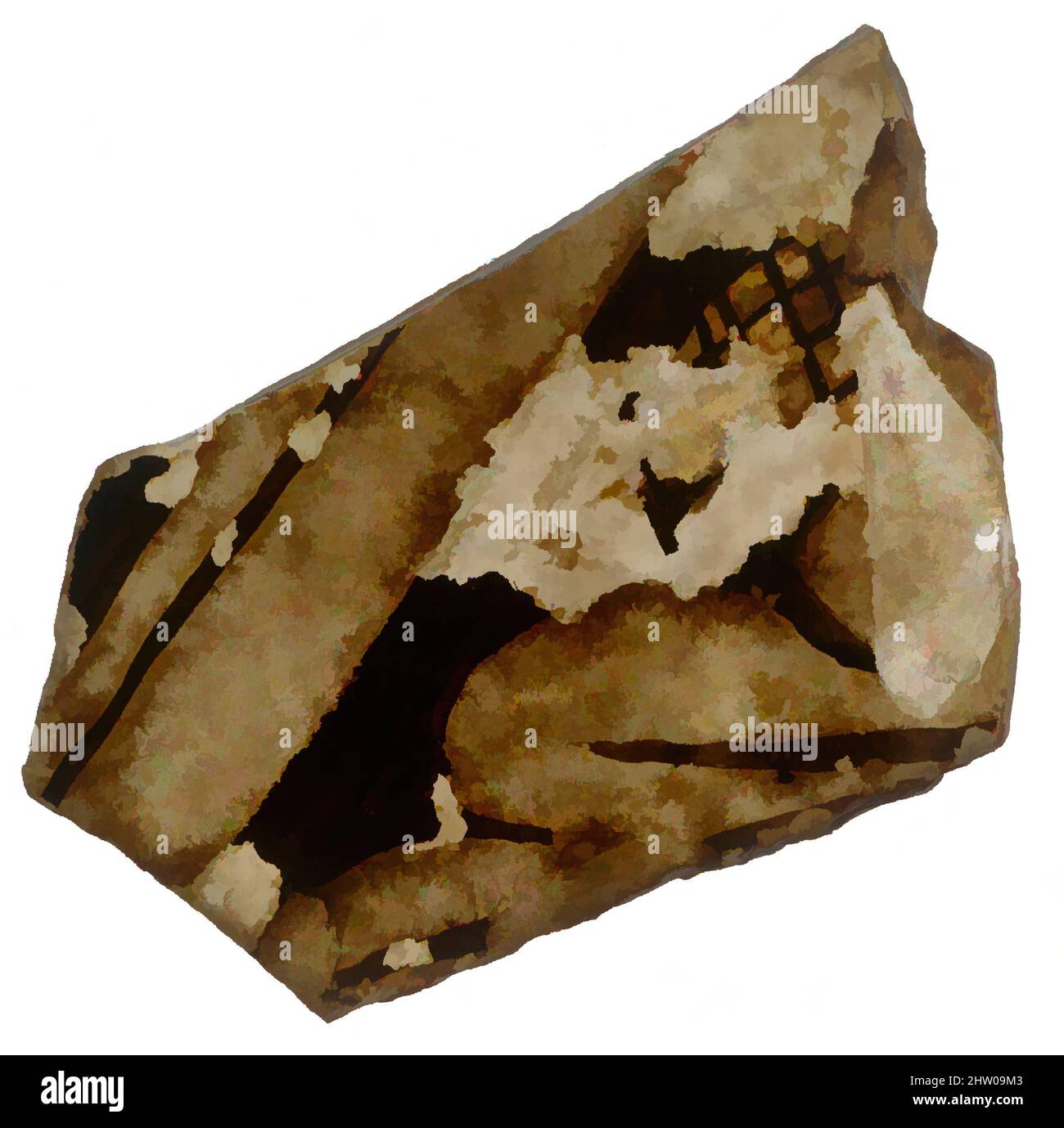 Art inspiré par fragment, 13th Century, Crusader, vitrail, 2 1/2 × 2 1/16 × 3/16 po. (6,4 × 5,3 × 0,5 cm), vitraux, oeuvres classiques modernisées par Artotop avec une touche de modernité. Formes, couleur et valeur, impact visuel accrocheur sur l'art émotions par la liberté d'œuvres d'art d'une manière contemporaine. Un message intemporel qui cherche une nouvelle direction créative. Artistes qui se tournent vers le support numérique et créent le NFT Artotop Banque D'Images