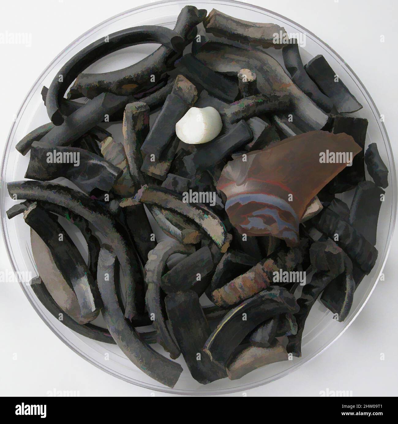 Art inspiré par des fragments de vaisseau, 4th–7th siècle, fait à Kharga Oasis, Égypte byzantine, copte, verre, stockage (boîte de Petri diam. ) : 5 9/16 po (14,2 cm), verre, oeuvres classiques modernisées par Artotop avec une touche de modernité. Formes, couleur et valeur, impact visuel accrocheur sur l'art émotions par la liberté d'œuvres d'art d'une manière contemporaine. Un message intemporel qui cherche une nouvelle direction créative. Artistes qui se tournent vers le support numérique et créent le NFT Artotop Banque D'Images