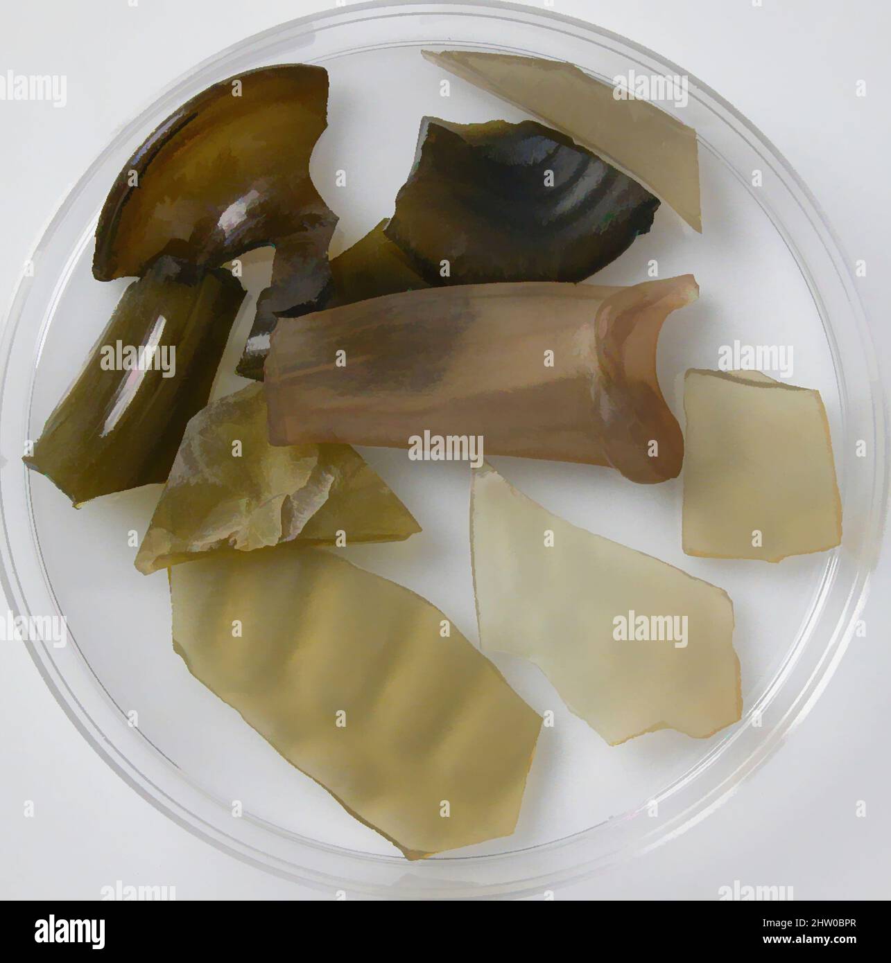 Art inspiré par des fragments de verre, 4th–7th siècle, fabriqué dans l'oasis de Kharga, Égypte byzantine, copte, verre, stockage (boîte de Pétri diam.): 3 7/16 po. (8,8 cm), Glass-Vessels, oeuvres classiques modernisées par Artotop avec une touche de modernité. Formes, couleur et valeur, impact visuel accrocheur sur l'art émotions par la liberté d'œuvres d'art d'une manière contemporaine. Un message intemporel qui cherche une nouvelle direction créative. Artistes qui se tournent vers le support numérique et créent le NFT Artotop Banque D'Images