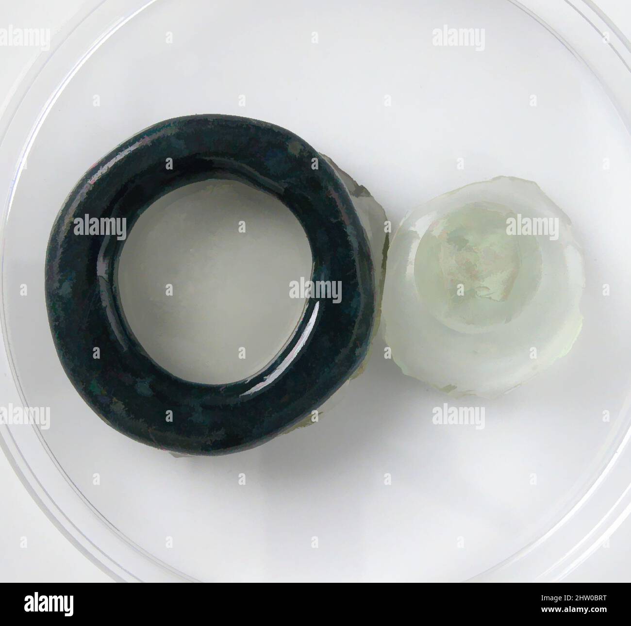 Art inspiré par des fragments de verre, 4th–7th siècle, fabriqué dans l'oasis de Kharga, Égypte byzantine, copte, verre, stockage (boîte de Pétri diam.): 3 7/16 po. (8,8 cm), Glass-Vessels, oeuvres classiques modernisées par Artotop avec une touche de modernité. Formes, couleur et valeur, impact visuel accrocheur sur l'art émotions par la liberté d'œuvres d'art d'une manière contemporaine. Un message intemporel qui cherche une nouvelle direction créative. Artistes qui se tournent vers le support numérique et créent le NFT Artotop Banque D'Images