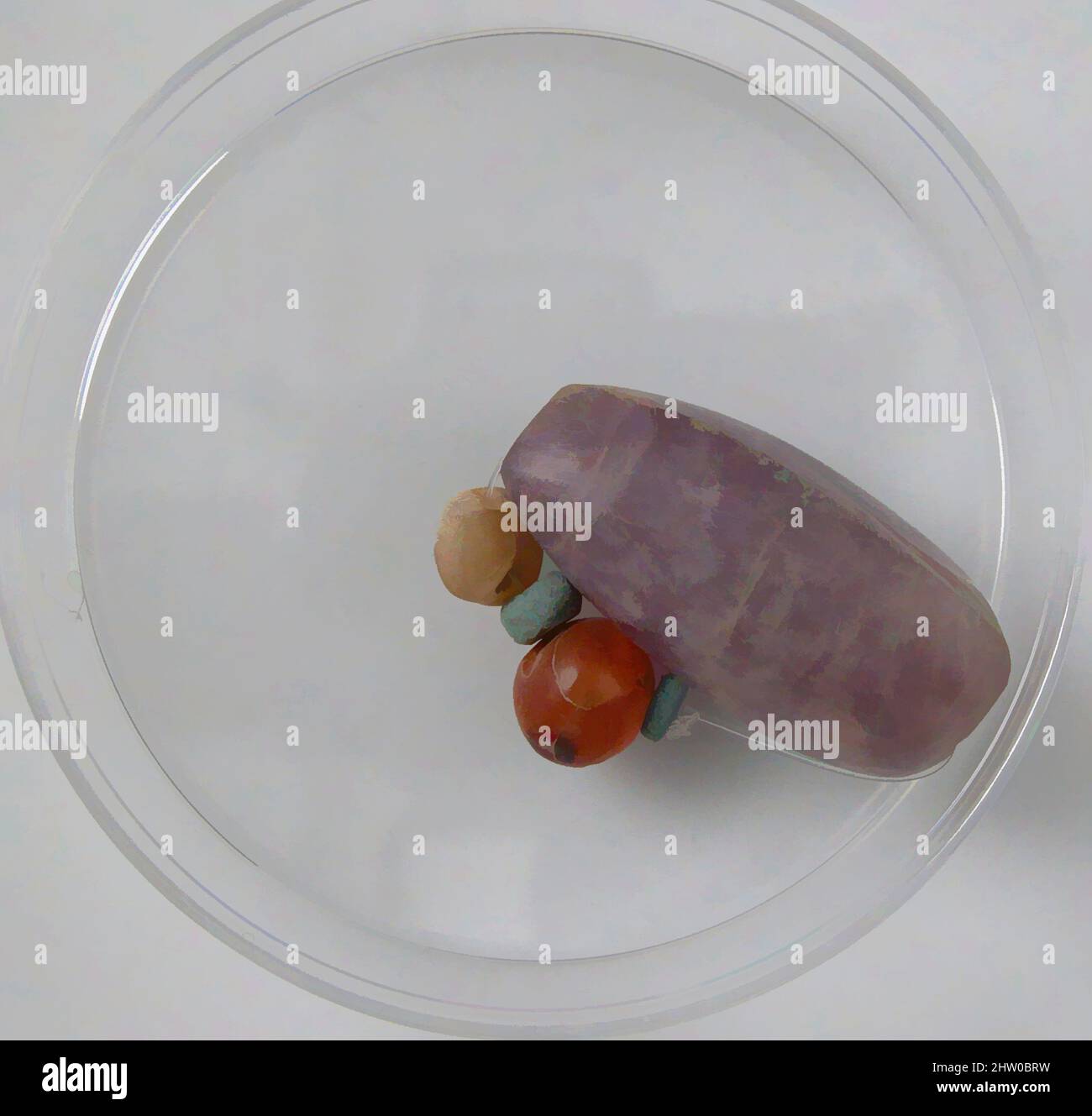 Art inspiré par les perles, 4th–7th siècle, fabriqué dans l'oasis de Kharga, Égypte byzantine, copte, verre et pierre, stockage (boîte de Pétri): 2 3/16 po. (5,5 cm), perles de verre, oeuvres classiques modernisées par Artotop avec une touche de modernité. Formes, couleur et valeur, impact visuel accrocheur sur l'art émotions par la liberté d'œuvres d'art d'une manière contemporaine. Un message intemporel qui cherche une nouvelle direction créative. Artistes qui se tournent vers le support numérique et créent le NFT Artotop Banque D'Images