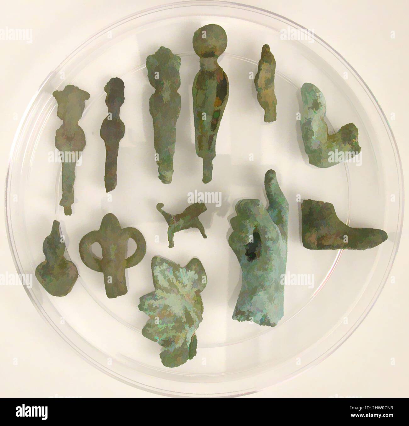 Art inspiré par des fragments, 4th–7th siècle, fabriqué dans l'oasis de Kharga, Égypte byzantine, copte, alliage de cuivre, stockage (boîte de Pétri diam.): 5 9/16 po. (14,2 cm), Metalwork-alliage de cuivre, oeuvres classiques modernisées par Artotop avec une touche de modernité. Formes, couleur et valeur, impact visuel accrocheur sur l'art émotions par la liberté d'œuvres d'art d'une manière contemporaine. Un message intemporel qui cherche une nouvelle direction créative. Artistes qui se tournent vers le support numérique et créent le NFT Artotop Banque D'Images