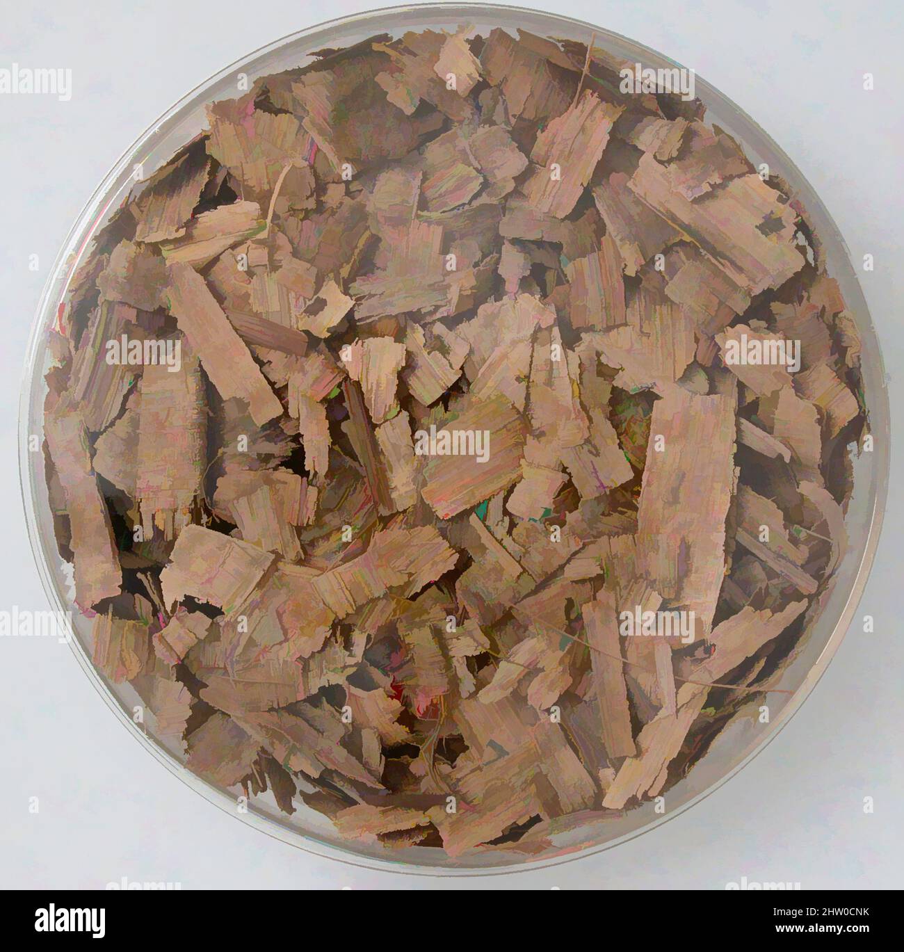 Art inspiré par des fragments de Papyri, 7th siècle, fait à Thèbes, Égypte byzantine, copte, Papyrus et encre, stockage (boîte de Petri diam.) : 4 5/16 po. (11 cm), Papyrus, oeuvres classiques modernisées par Artotop avec une touche de modernité. Formes, couleur et valeur, impact visuel accrocheur sur l'art émotions par la liberté d'œuvres d'art d'une manière contemporaine. Un message intemporel qui cherche une nouvelle direction créative. Artistes qui se tournent vers le support numérique et créent le NFT Artotop Banque D'Images