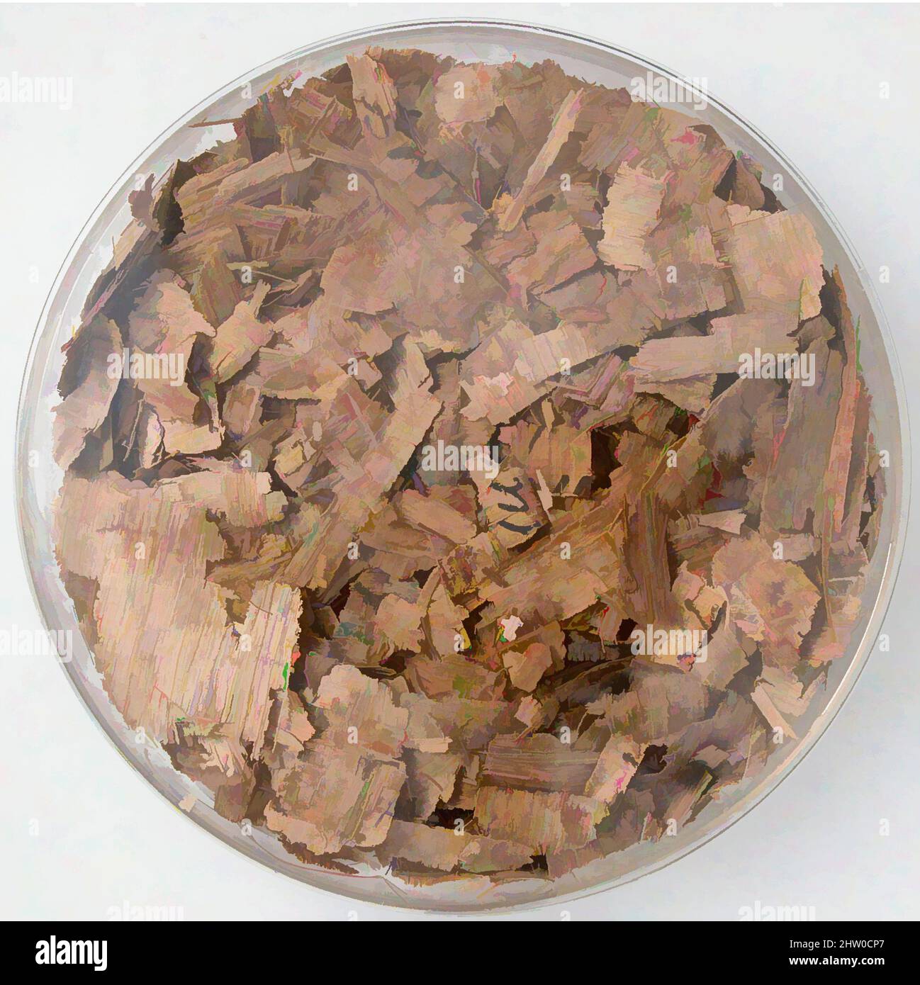 Art inspiré par des fragments de Papyri, 7th siècle, fait à Thèbes, Égypte byzantine, copte, Papyrus et encre, stockage (boîte de Petri diam.) : 4 5/16 po. (11 cm), Papyrus, oeuvres classiques modernisées par Artotop avec une touche de modernité. Formes, couleur et valeur, impact visuel accrocheur sur l'art émotions par la liberté d'œuvres d'art d'une manière contemporaine. Un message intemporel qui cherche une nouvelle direction créative. Artistes qui se tournent vers le support numérique et créent le NFT Artotop Banque D'Images