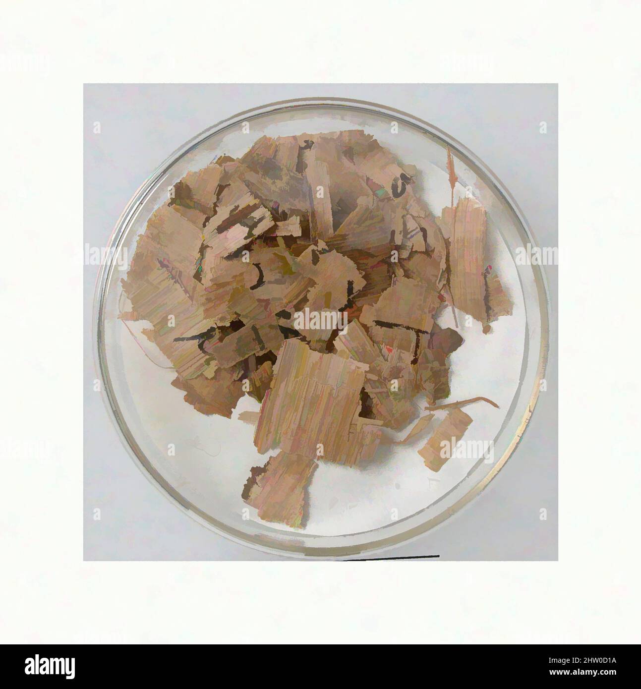 Art inspiré par des fragments de Papyri, 7th siècle, fait à Thèbes, Égypte byzantine, copte, Papyrus et encre, stockage (boîte de Petri diam.) : 2 13/16 po. (7,2 cm), Papyrus, oeuvres classiques modernisées par Artotop avec une touche de modernité. Formes, couleur et valeur, impact visuel accrocheur sur l'art émotions par la liberté d'œuvres d'art d'une manière contemporaine. Un message intemporel qui cherche une nouvelle direction créative. Artistes qui se tournent vers le support numérique et créent le NFT Artotop Banque D'Images