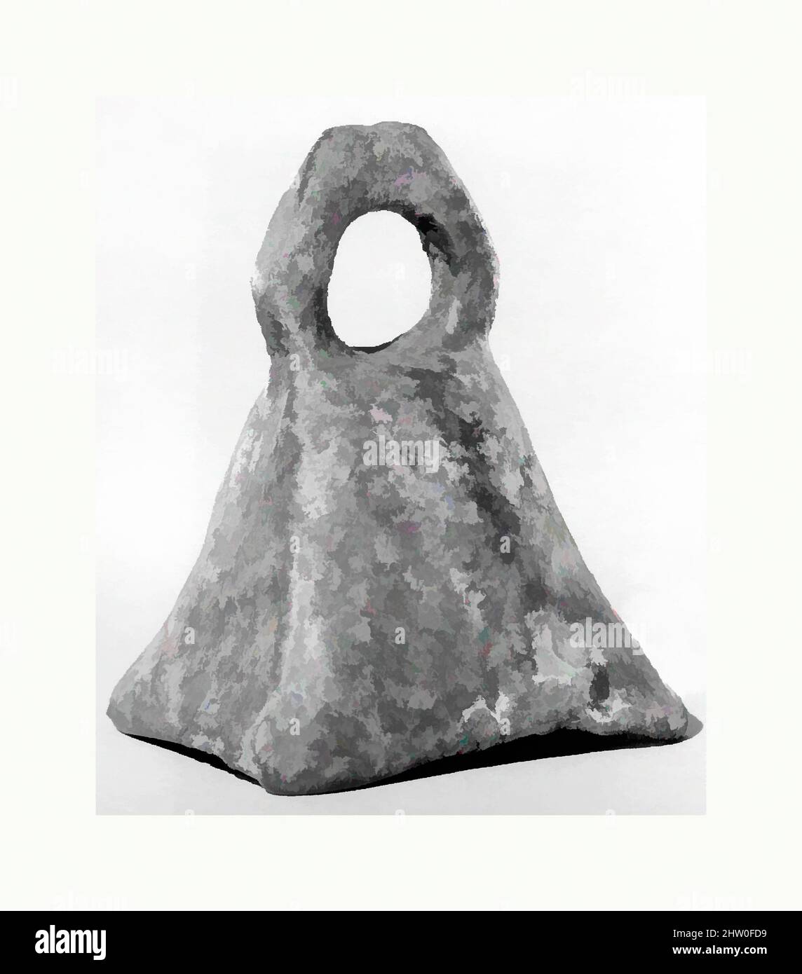 Art inspiré par Bell, Ancient?, 1st Century A.D., Rome, Italie, Italien (ancien romain), Métal, hauteur 6,9 cm, longueur et largeur 5,6 x 4,2 cm, poids 124 g, Idiophone-frappé-cloche-clapper, oeuvres classiques modernisées par Artotop avec une touche de modernité. Formes, couleur et valeur, impact visuel accrocheur sur l'art émotions par la liberté d'œuvres d'art d'une manière contemporaine. Un message intemporel qui cherche une nouvelle direction créative. Artistes qui se tournent vers le support numérique et créent le NFT Artotop Banque D'Images