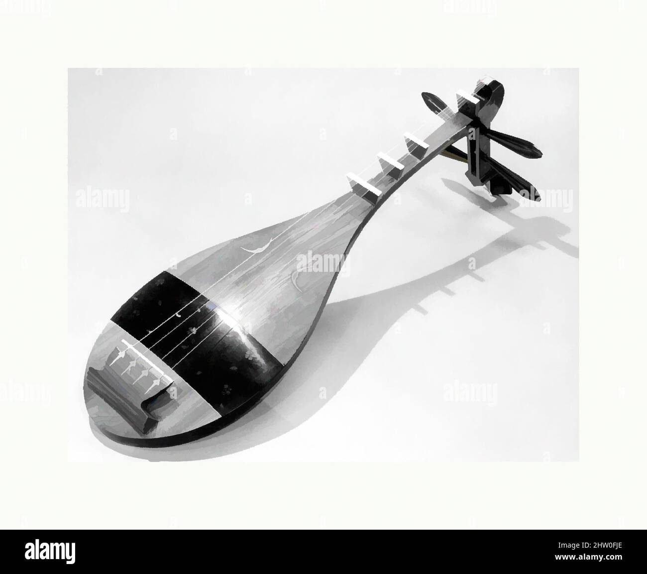 Art inspiré par Satsuma Biwa, CA. 1800, Japon, Japonais, Bois, nacre et ivoire, L. 91,4 cm (36 po) ; GR. W. 29,5 cm (11-5/8 in.), cordophone-luth-plucked-fretted, oeuvres classiques modernisées par Artotop avec une touche de modernité. Formes, couleur et valeur, impact visuel accrocheur sur l'art émotions par la liberté d'œuvres d'art d'une manière contemporaine. Un message intemporel qui cherche une nouvelle direction créative. Artistes qui se tournent vers le support numérique et créent le NFT Artotop Banque D'Images