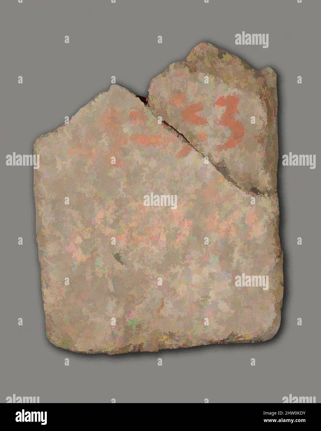 Art inspiré par la figure magique, fin du Royaume moyen–deuxième période intermédiaire, dynastie 13–SIP, env. 1802–1550 av. J.-C., d'Égypte, région Memphite, Lisht Sud, à l'ouest de la mastaba de Senwosretankh, dépôt de surface, 1932–33, Clay (non tiré), H. 4,7 cm (1 7/8 po.); W. 3,8 cm (1 1/2 po., œuvres classiques modernisées par Artotop avec une touche de modernité. Formes, couleur et valeur, impact visuel accrocheur sur l'art émotions par la liberté d'œuvres d'art d'une manière contemporaine. Un message intemporel qui cherche une nouvelle direction créative. Artistes qui se tournent vers le support numérique et créent le NFT Artotop Banque D'Images