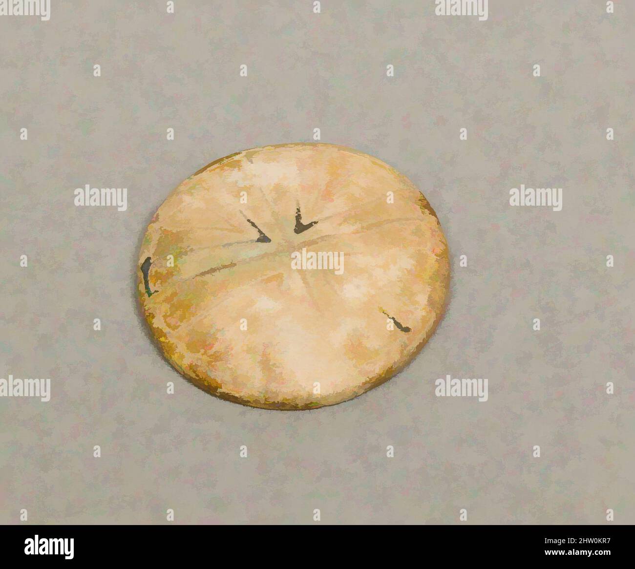 Art inspiré par Rosette ornement, couvercle (?), Middle Kingdom, Dynasty 12, fin–13 à 1700 av. J.-C., env. 1850–1700 av. J.-C., d'Égypte, région Memphite, Lisht Nord, tombe de Senwosret (758), à l'intérieur, fosse 805 niche dans fosse (boîte de toilette?), 1907–08, Faience, pâte, Diam. 3,2 cm (1 1/4 po, œuvres classiques modernisées par Artotop avec une touche de modernité. Formes, couleur et valeur, impact visuel accrocheur sur l'art émotions par la liberté d'œuvres d'art d'une manière contemporaine. Un message intemporel qui cherche une nouvelle direction créative. Artistes qui se tournent vers le support numérique et créent le NFT Artotop Banque D'Images