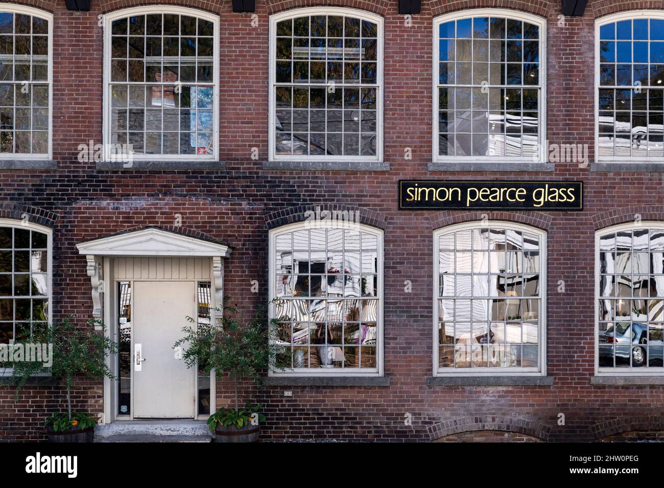 Simon Pierce Glass Studio et galerie, Quechee, Vermont, États-Unis. Banque D'Images