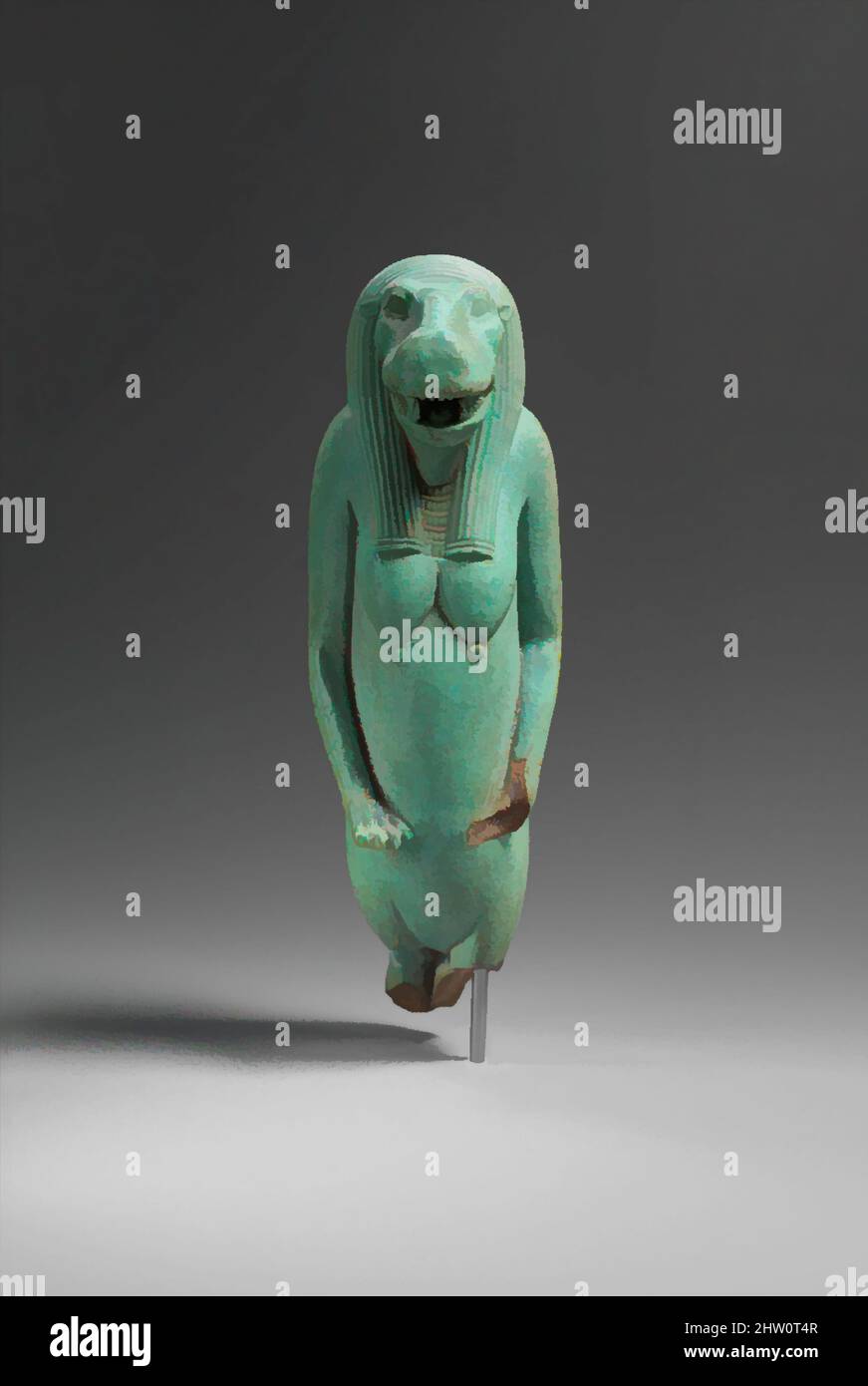 Art inspiré par Tawerert Amulet, période tardive, dynastie 26–30, 664–332 av. J.-C., d'Égypte, Faence, H. 9,7 cm (3 13/16 po, œuvres classiques modernisées par Artotop avec une touche de modernité. Formes, couleur et valeur, impact visuel accrocheur sur l'art émotions par la liberté d'œuvres d'art d'une manière contemporaine. Un message intemporel qui cherche une nouvelle direction créative. Artistes qui se tournent vers le support numérique et créent le NFT Artotop Banque D'Images