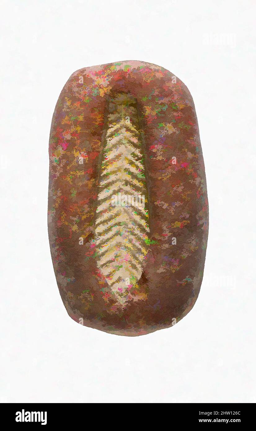 Art inspiré par Mold for Leaf Bead, New Kingdom, Dynasty 18, ca. 1390–1353 av. J.-C., d'Égypte, haute-Égypte, Thèbes, Malqata, Khor à l'ouest du camp ou côté E. de S. Village, probablement 1911–12, Poterie, H. 2,5 cm (1 po); w. 1,5 cm (9/16 po, œuvres classiques modernisées par Artotop avec une touche de modernité. Formes, couleur et valeur, impact visuel accrocheur sur l'art émotions par la liberté d'œuvres d'art d'une manière contemporaine. Un message intemporel qui cherche une nouvelle direction créative. Artistes qui se tournent vers le support numérique et créent le NFT Artotop Banque D'Images