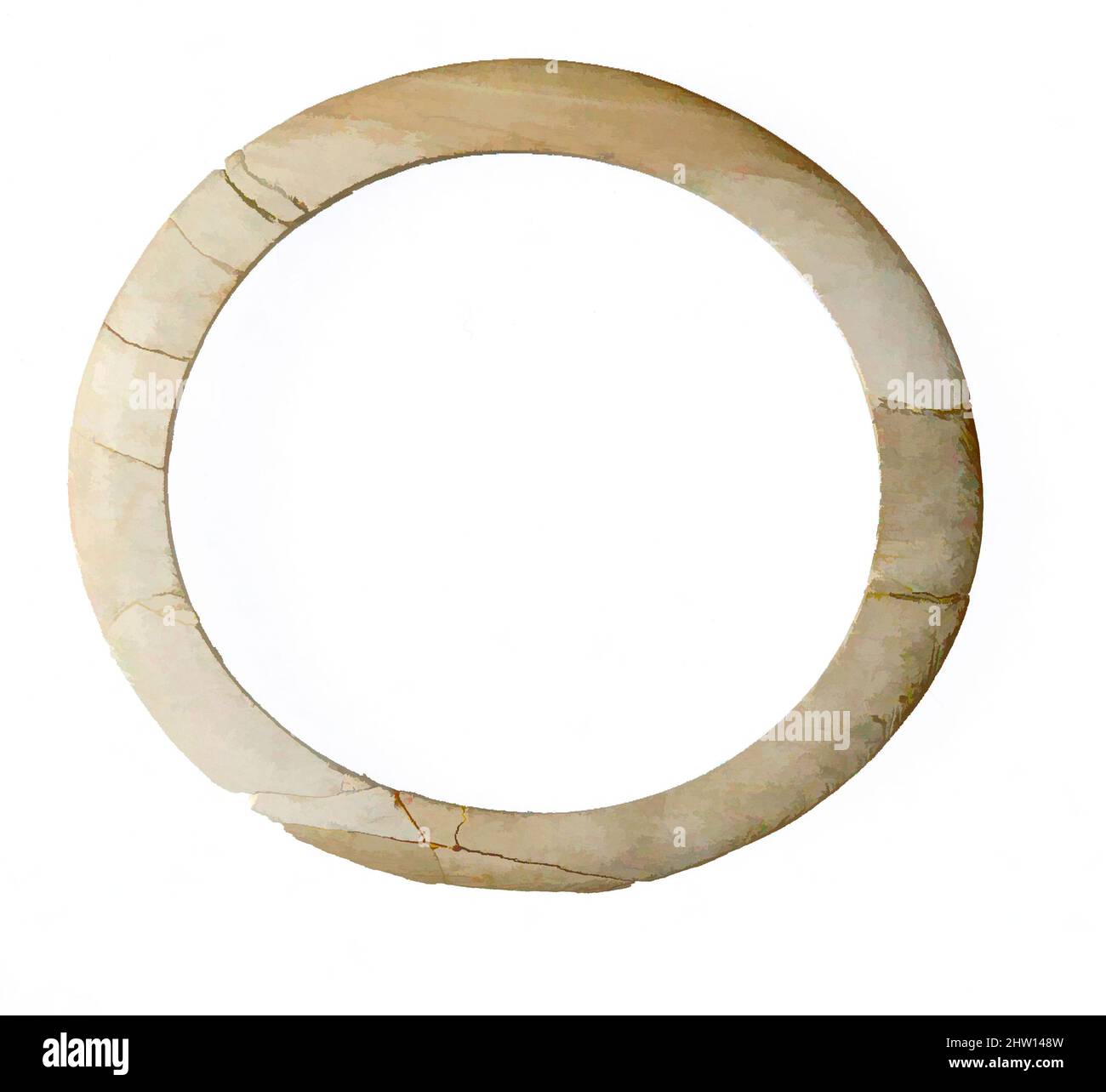 Art inspiré par Bracelet, deuxième période intermédiaire–début du nouveau Royaume, dynastie 17–début de la dynastie 18, env. 1635–1458 av. J.-C., d'Égypte, haute-Égypte, Thèbes, Asasif, Cour CC 41, Pit 2, Burial D 1, sur caisse, 1915–16, Ivoire, Diam. 4,8 cm (1 7/8 po) ; largeur 0,5 cm (3/16 po) ; th. 0,3 cm (1/8 po, œuvres classiques modernisées par Artotop avec une touche de modernité. Formes, couleur et valeur, impact visuel accrocheur sur l'art émotions par la liberté d'œuvres d'art d'une manière contemporaine. Un message intemporel qui cherche une nouvelle direction créative. Artistes qui se tournent vers le support numérique et créent le NFT Artotop Banque D'Images