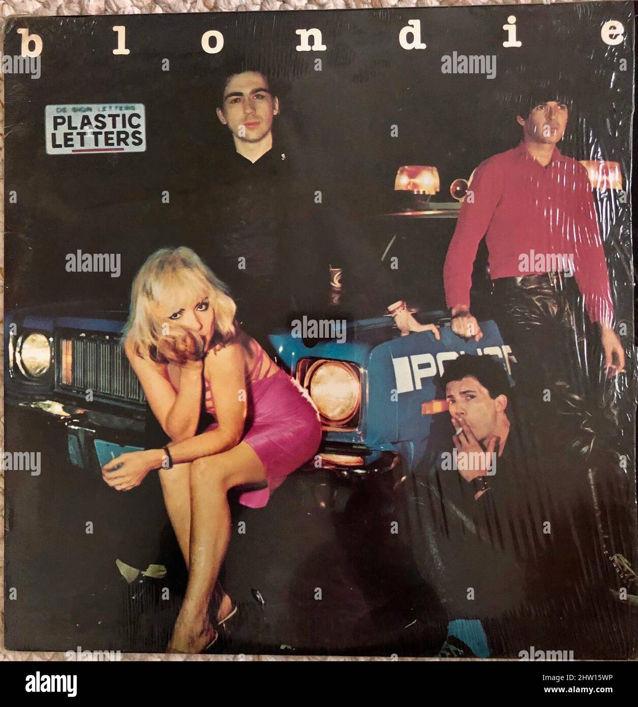 New Wave Rock Music 1970s Blondie LP vinyle pochette d'album, CULTURE DE LA JEUNESSE, rock classique « Plastic Letters » femmes 1970s New york Banque D'Images