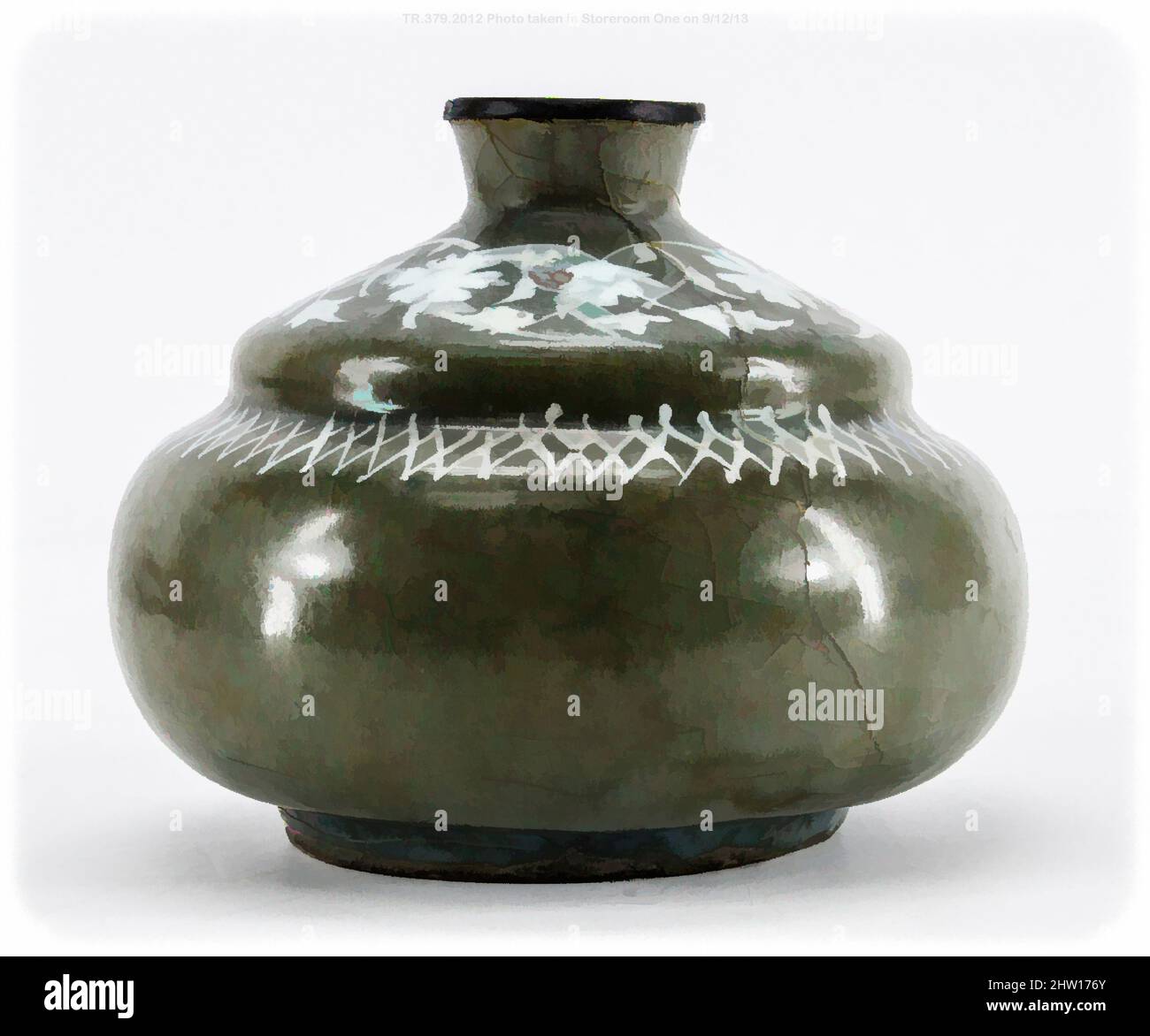 Art inspiré par vase, deuxième moitié du 17th siècle, pays d'origine Iran, Kirman, Stonepaste; peint et vitrifié, H. 4 1/8 po. (10,5 cm), céramique, oeuvres classiques modernisées par Artotop avec une touche de modernité. Formes, couleur et valeur, impact visuel accrocheur sur l'art émotions par la liberté d'œuvres d'art d'une manière contemporaine. Un message intemporel qui cherche une nouvelle direction créative. Artistes qui se tournent vers le support numérique et créent le NFT Artotop Banque D'Images